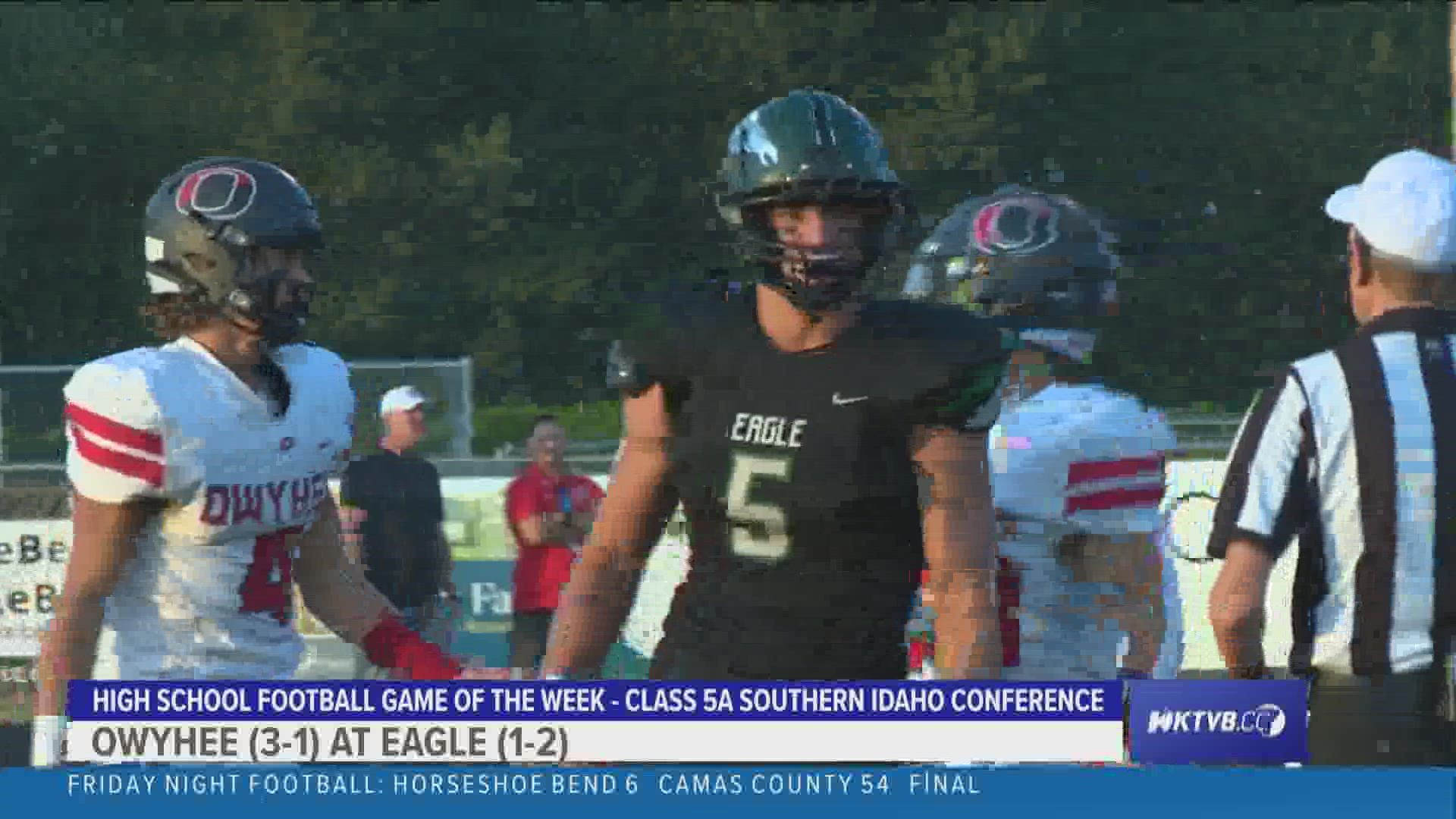The Eagle Mustangs improved to 2-2 Friday night, defeating the Owyhee Storm (3-2) in KTVB's Game of the Week 27-7.