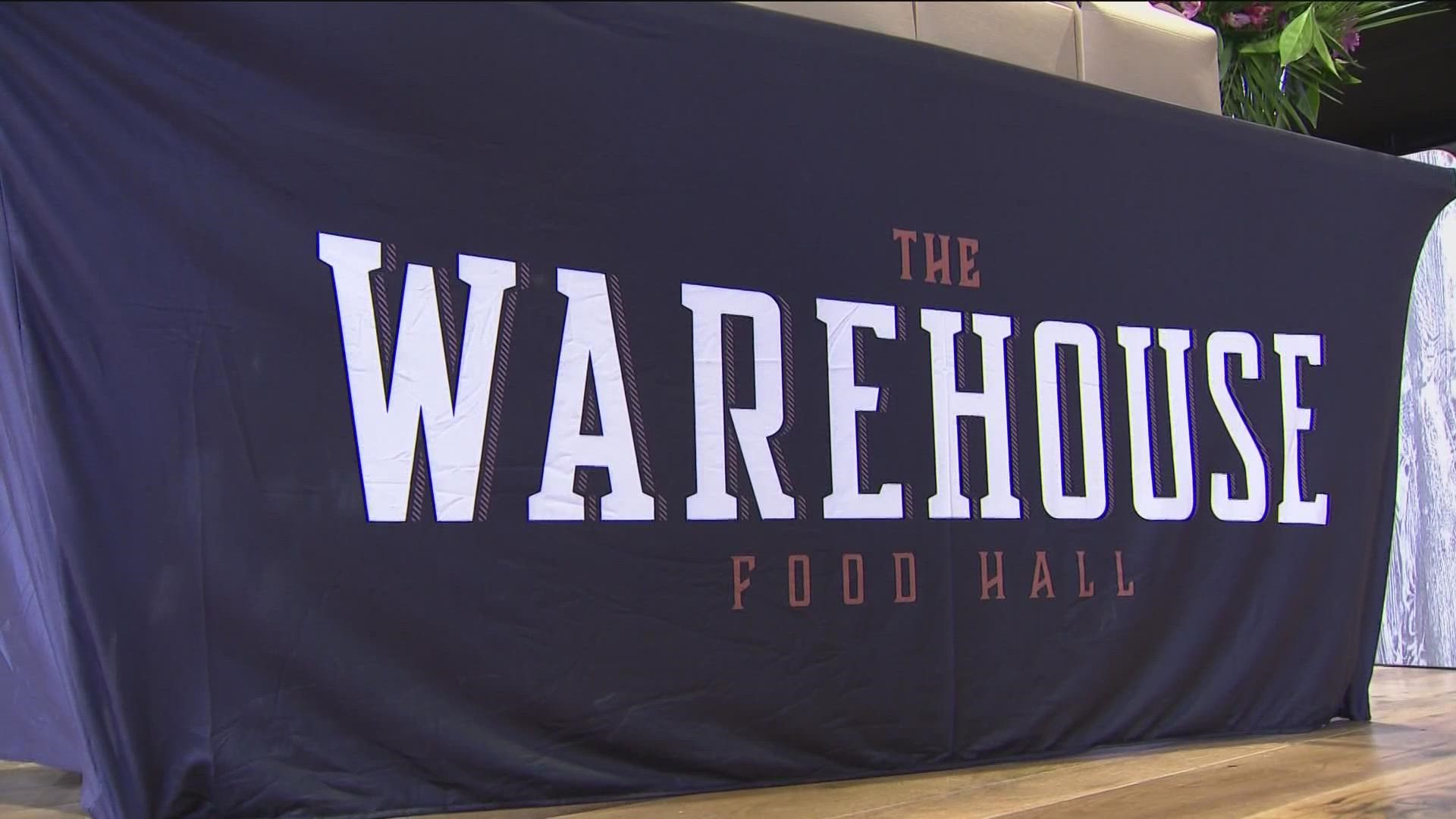 The Warehouse Food Hall is scheduled to open July 12. The food hall is a 29,000 square-foot space and featuring up to 20 food, beverage and retail vendors.