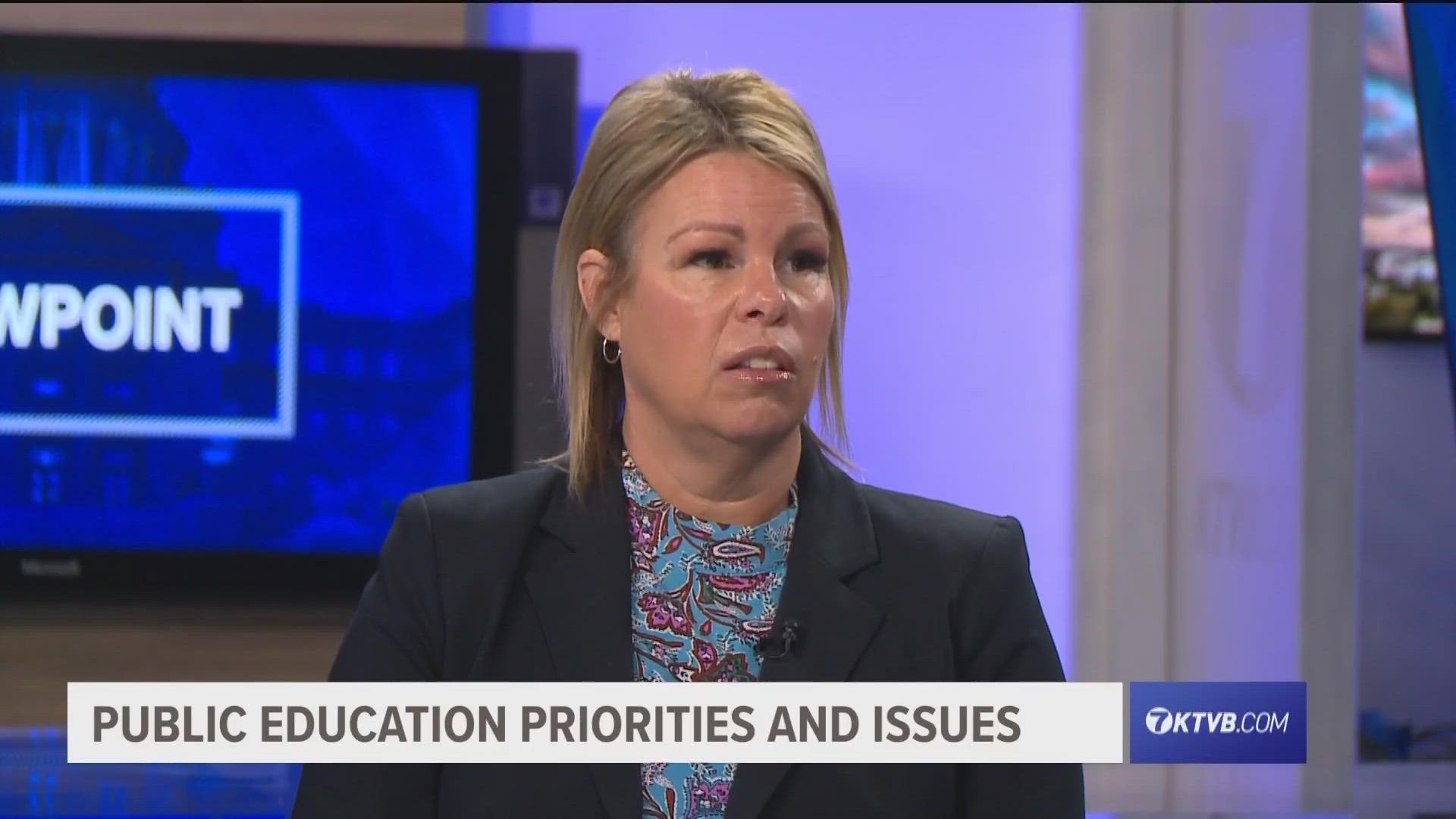 New State Superintendent Debbie Critchfield discusses teacher shortage and pay, literacy, school choice and more.