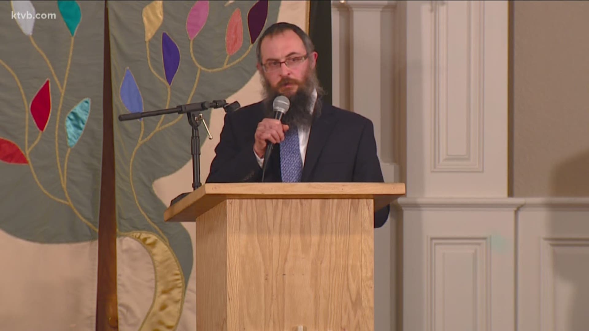 The rabbi preached a message of kindness and love in the wake of the attack.