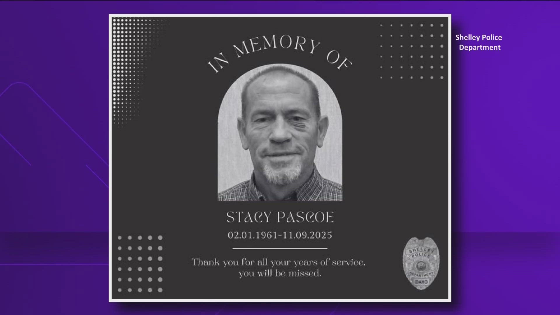 Pascoe served as the city's mayor beginning in 2013. He died on Sunday at the age of 64.