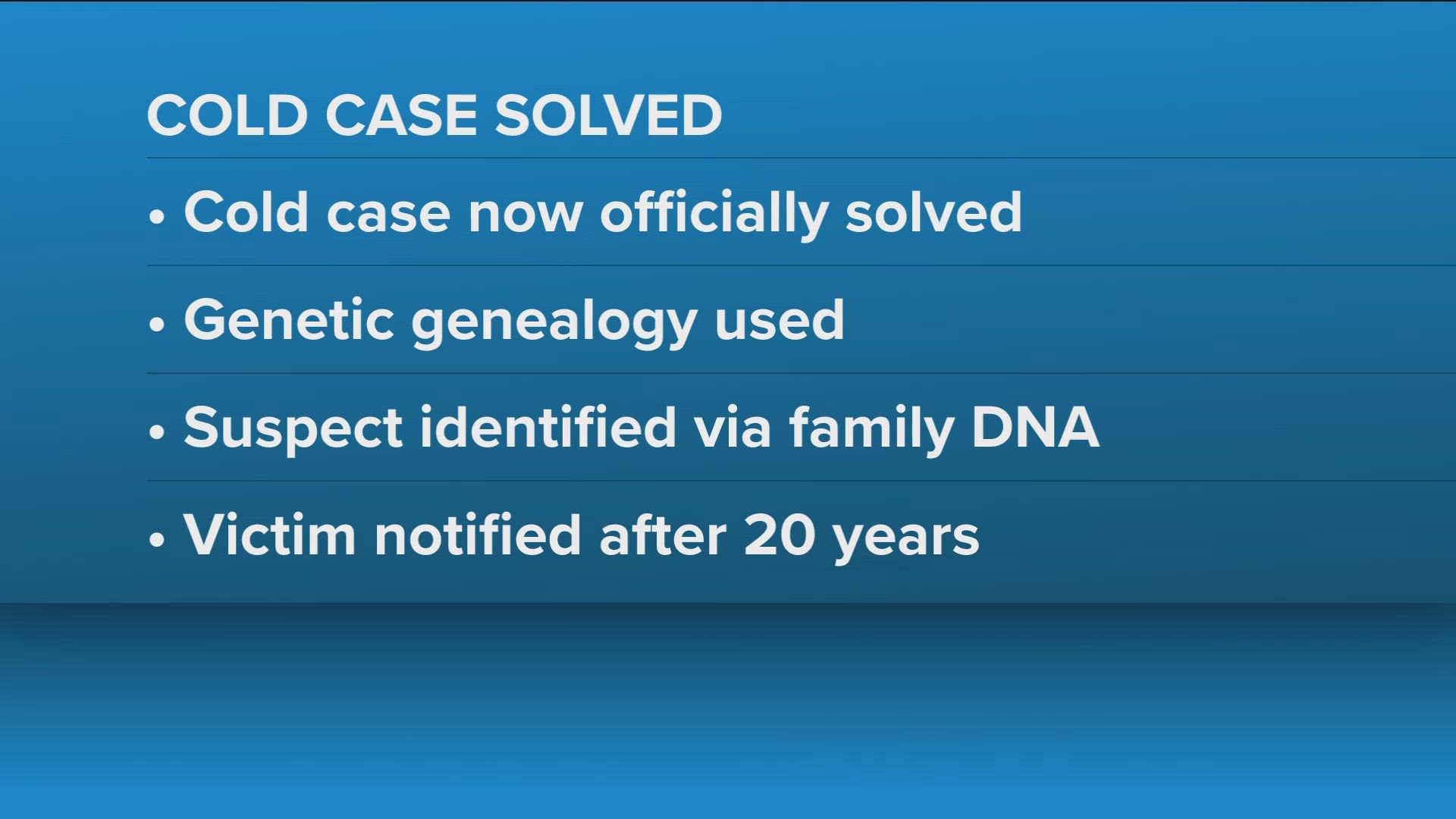 Idaho sexual assault case solved through new DNA technology decades ...