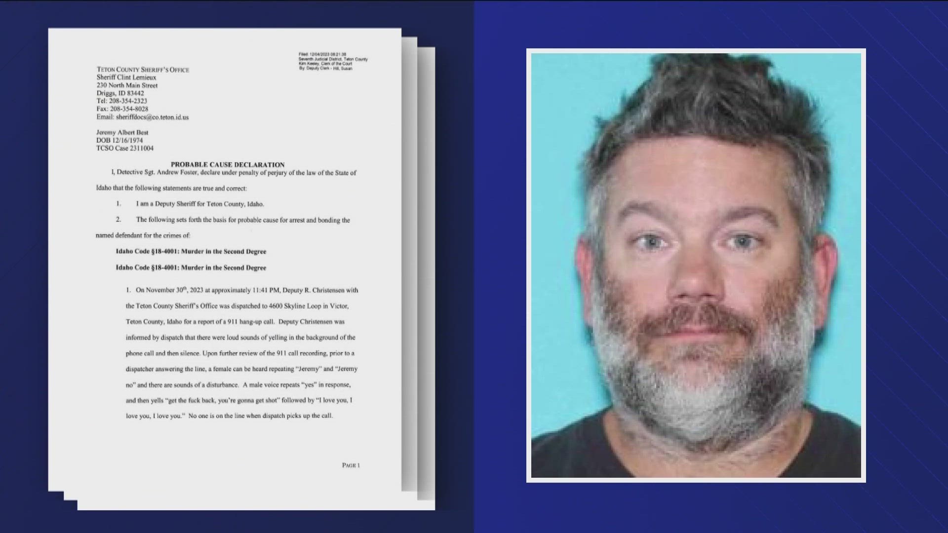 48-year-old Jeremy Best is charged with double murder based on new information from Teton County.