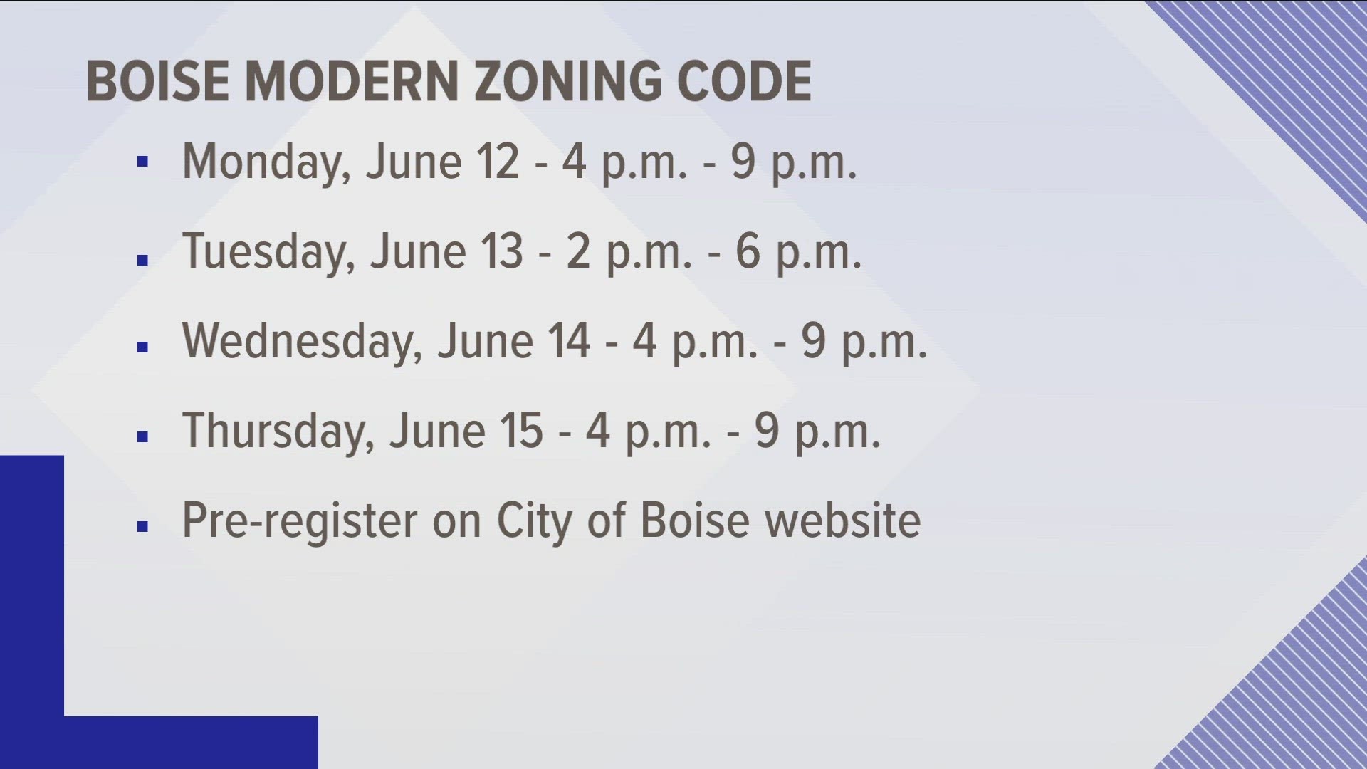 Boise zoning code hearings start tomorrow