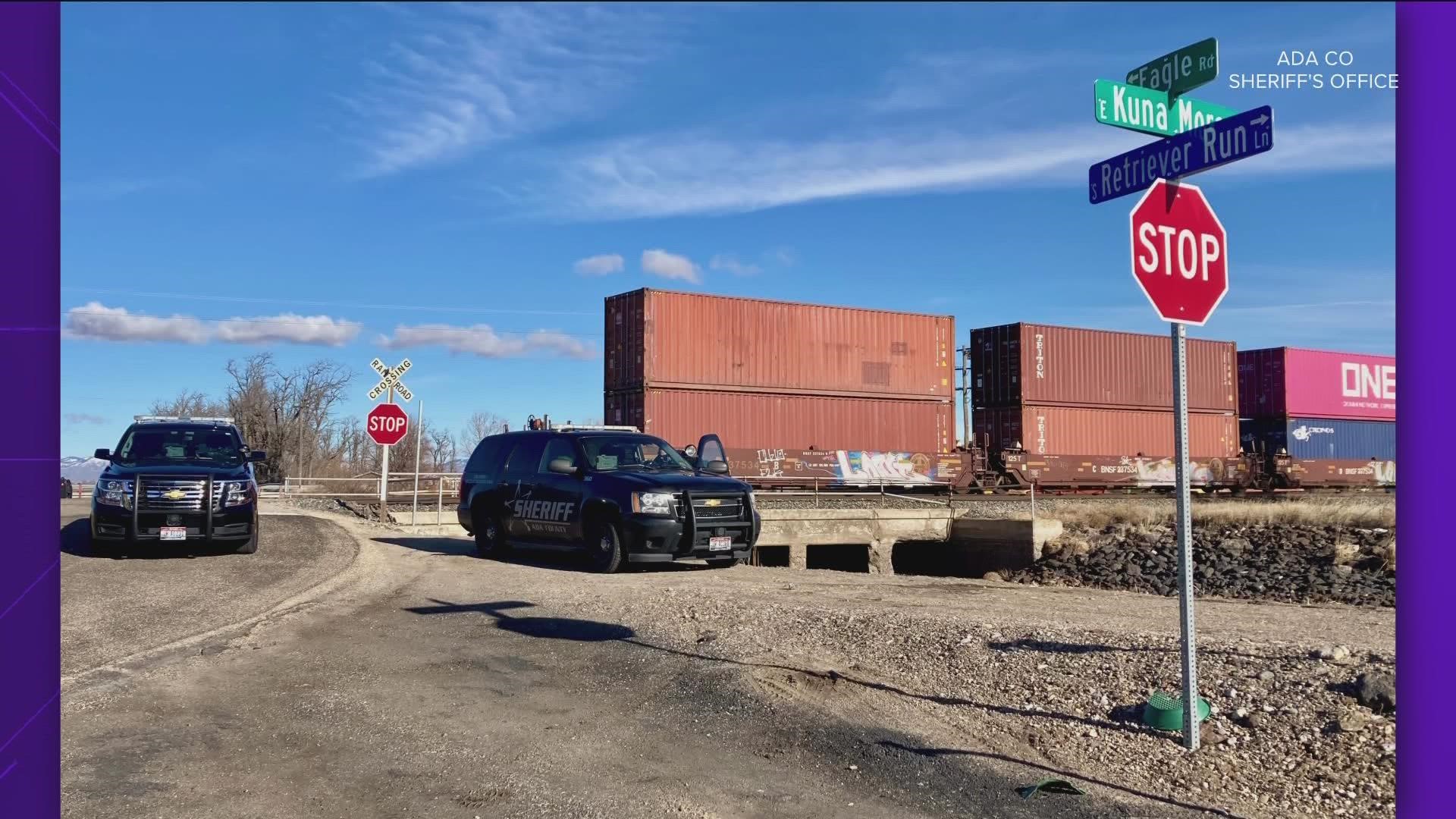 The Ada County Coroner's Office identified the man as 67-year-old Gary Baker, who died trying to drive over train tracks in front of a passing train.