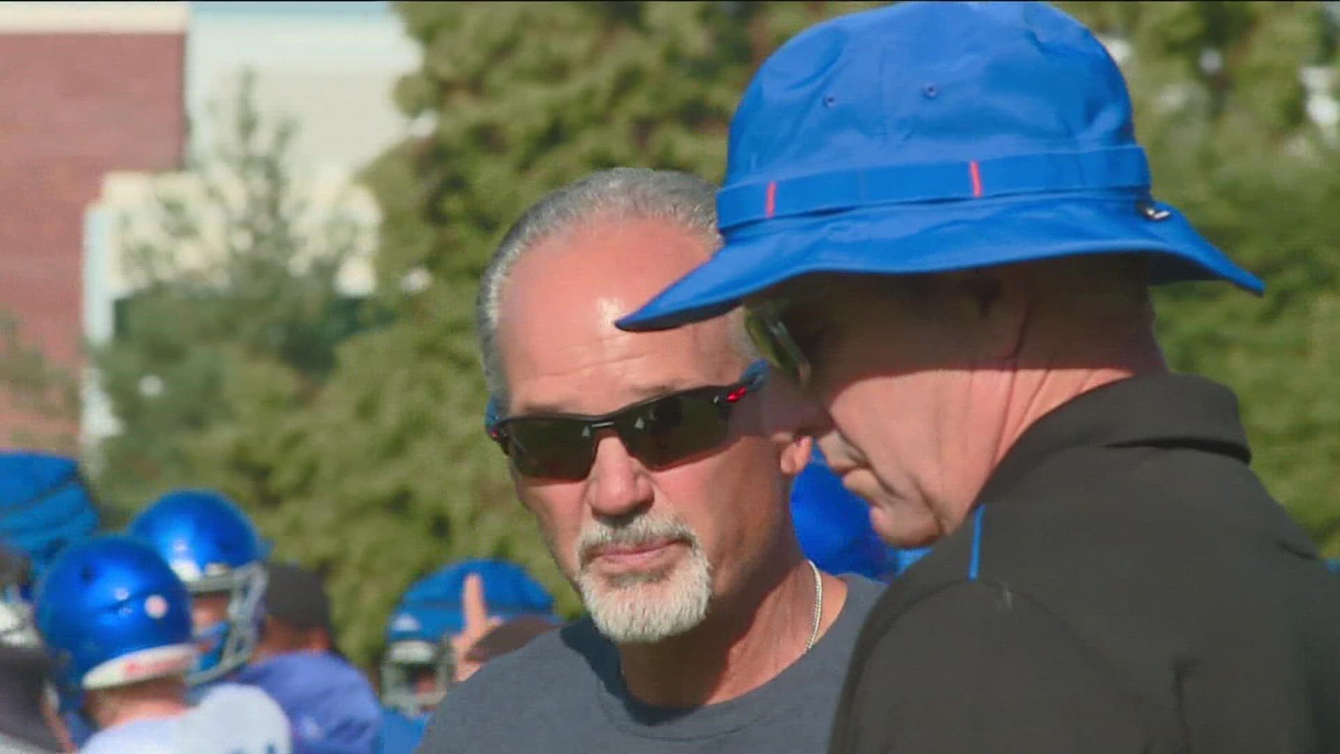 Legendary former NFL head coach Chuck Pagano has been hanging around his old stomping grounds recently, alongside new Boise State offensive analyst Dirk Koetter.