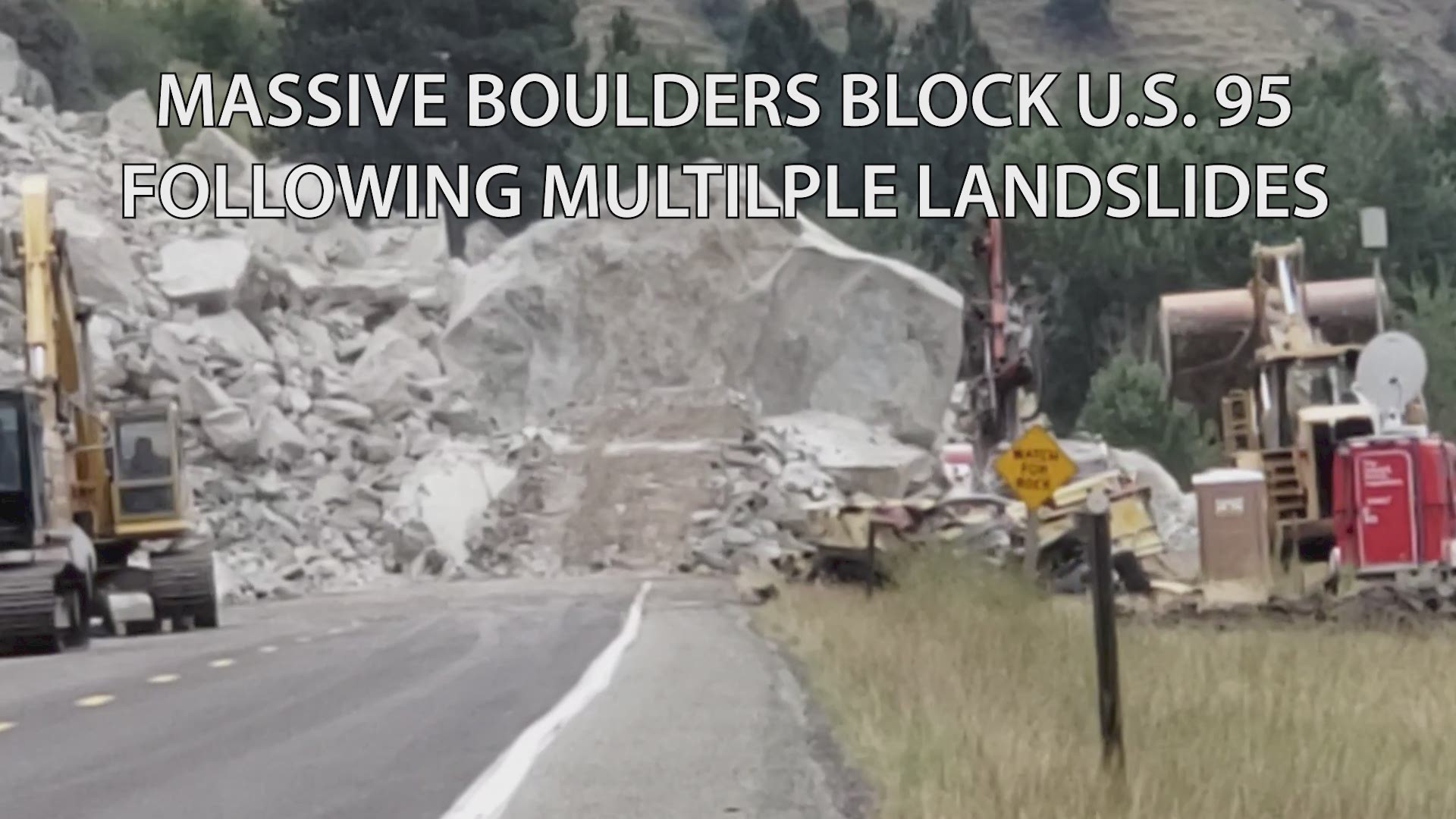 The Idaho Transportation Department sent us this video of crews turning big boulders into small ones.