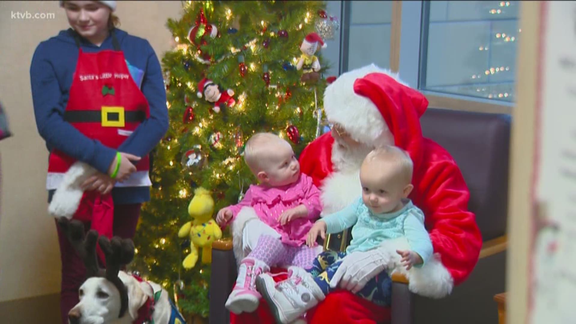 These tiny patients and their families at Saint Alphonsus Neonatal Intensive Care Unit get to experience Christmas magic thanks to a Seven's Hero Santa.