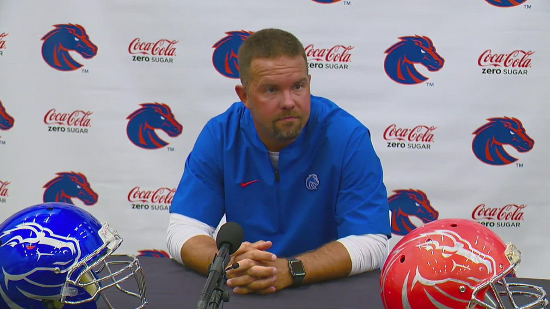 Boise State offensive coordinator Zak Hill discusses this week's big road trip to Stillwater where the No. 17 Broncos will face No. 24 Oklahoma State.
