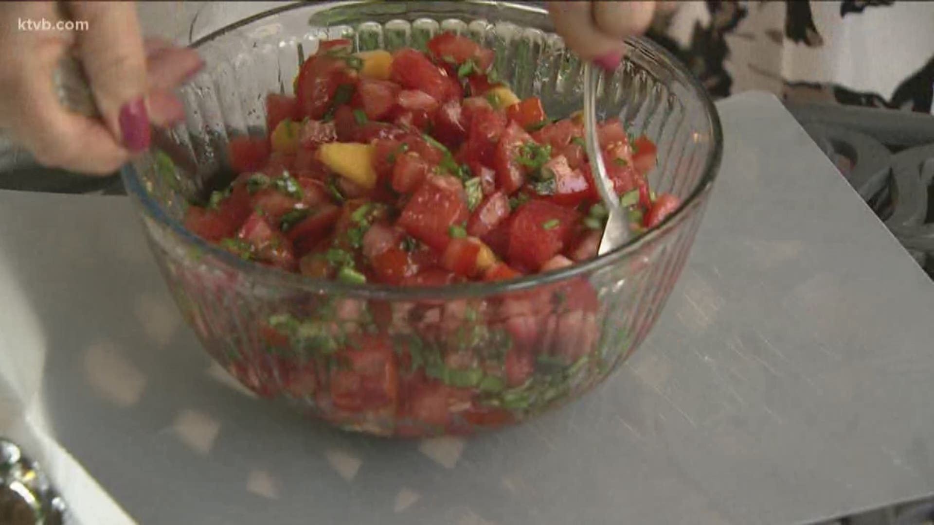 Leah Clark shows us how to make a salsa that is slightly spicy.