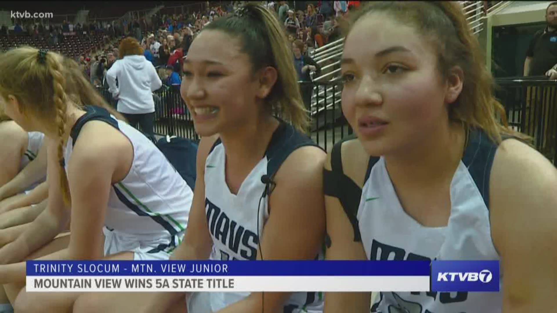 Mountain View vs. Timberline girls 5A state girls basketball championship. The Mavericks win their third 5A state title, 55-49.