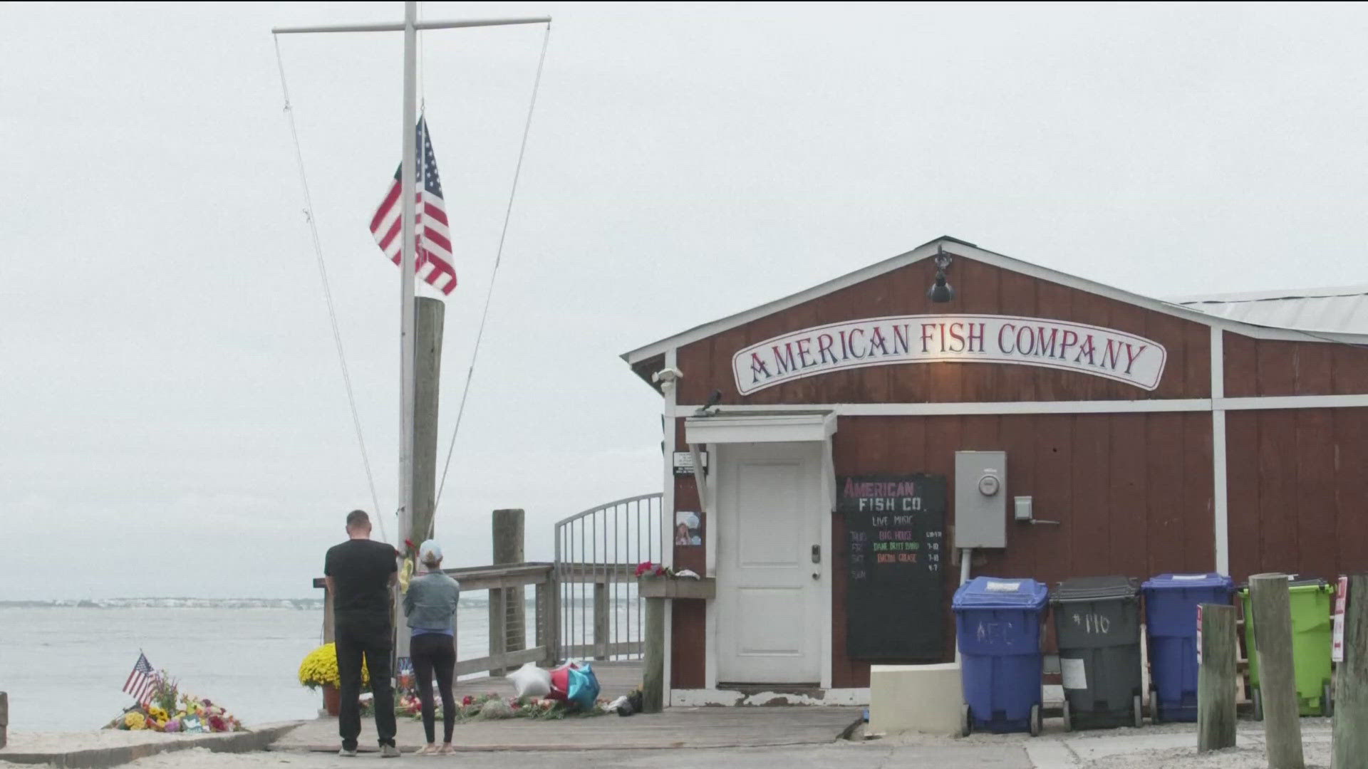 Nigel Edge, 40, of Oak Island, is accused of opening fire Saturday night from a boat into a crowd gathered at the American Fish Company in Southport.