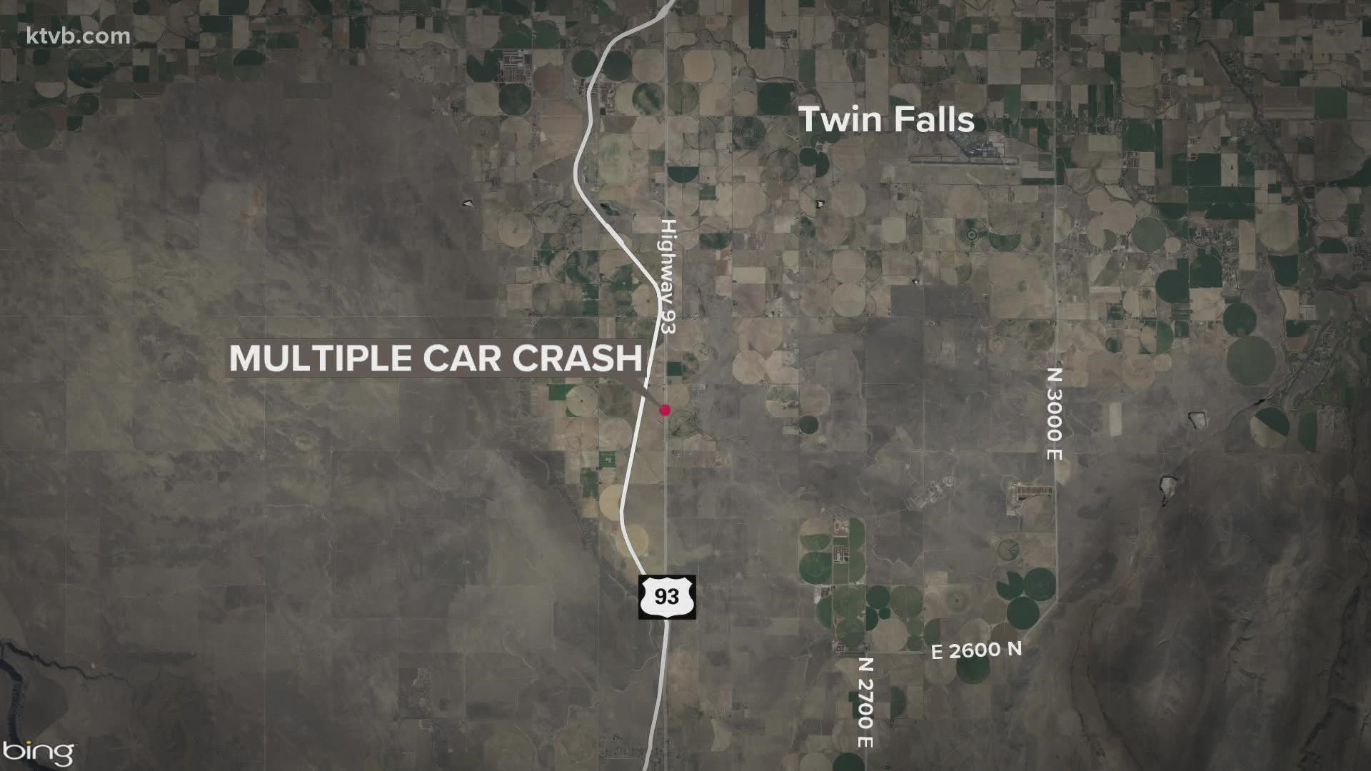 ISP and Twin Falls deputies responded to two crashes south of Twin Falls Monday evening.