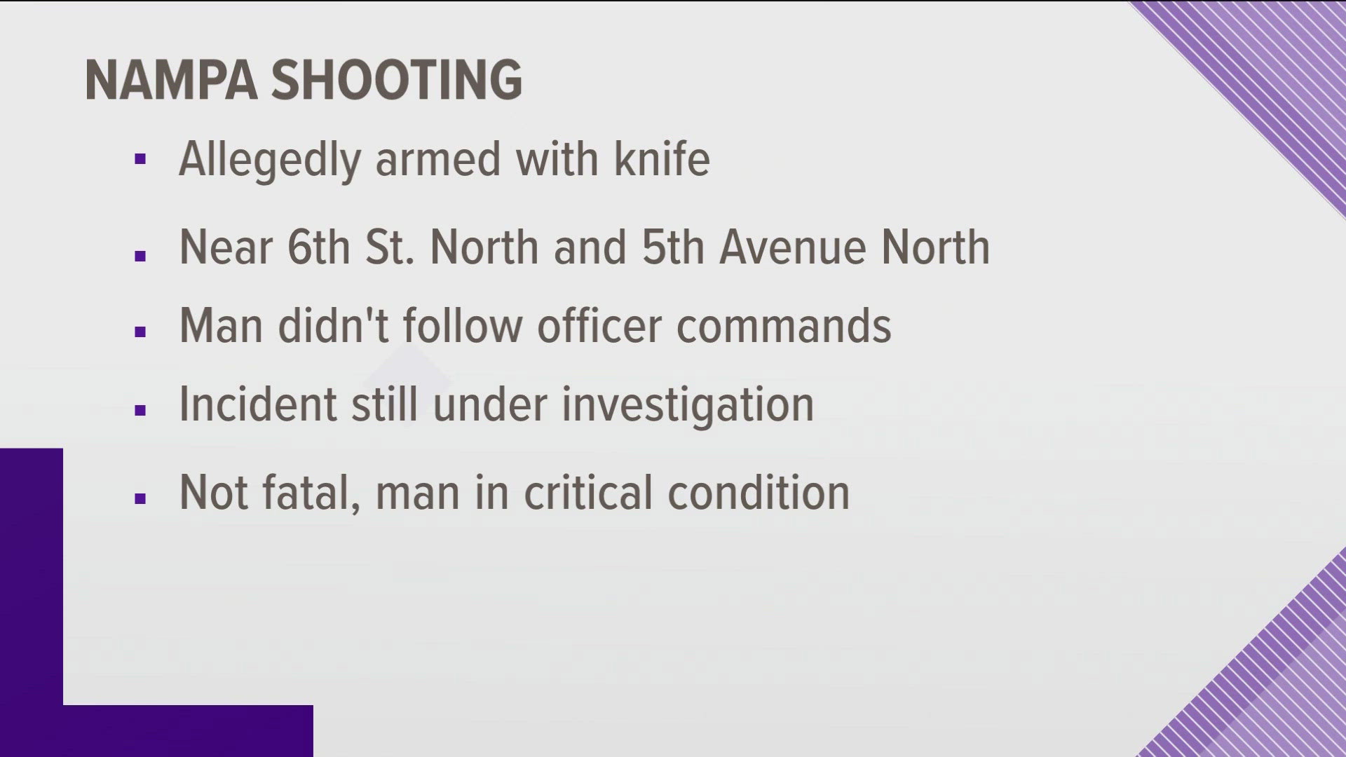 Police said the man "failed to comply" with commands, and he was taken to the hospital with life-threatening injuries. 