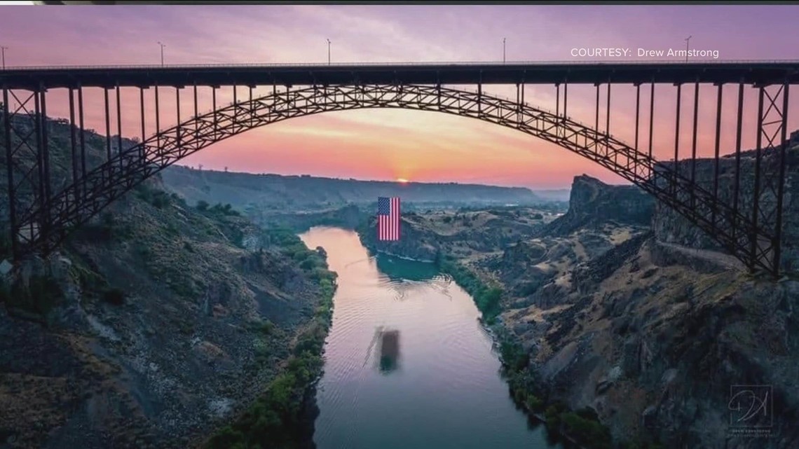 Magic Valley women bring enormous flag to the Snake River Canyon for 9/11 memorial