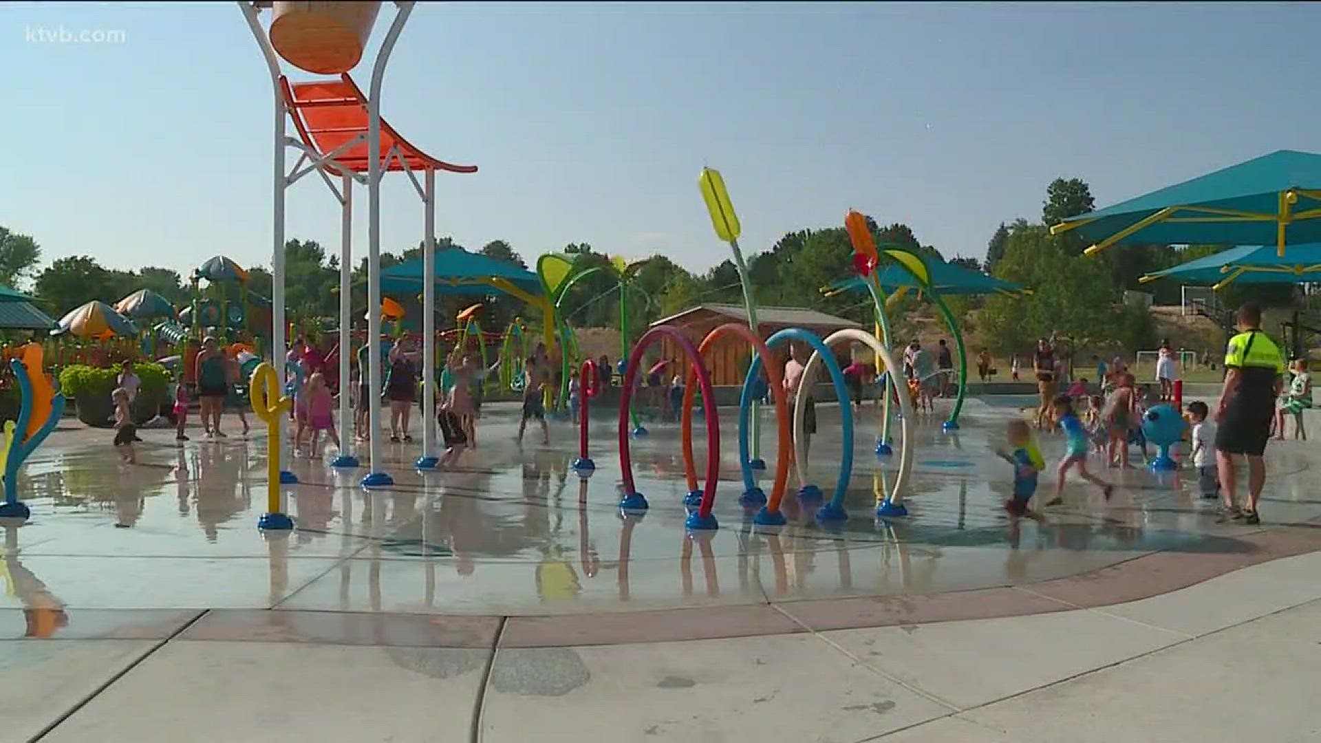 Guerber Park opened just in time to help kids cool off on a hot summer day.