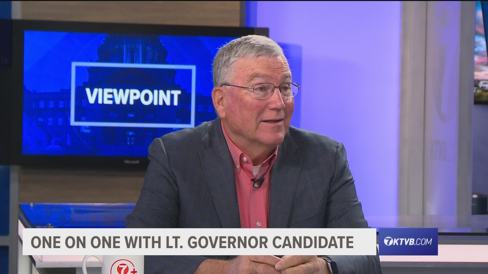 Part 1 of KTVB's "Viewpoint" series on the Idaho lieutenant governor's race features Bedke, a Republican who's currently Idaho Speaker of the House.