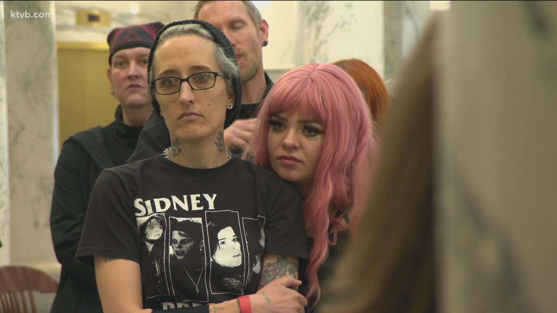Christians and Satanists alike were present at the State Capitol for the National Day of Prayer.