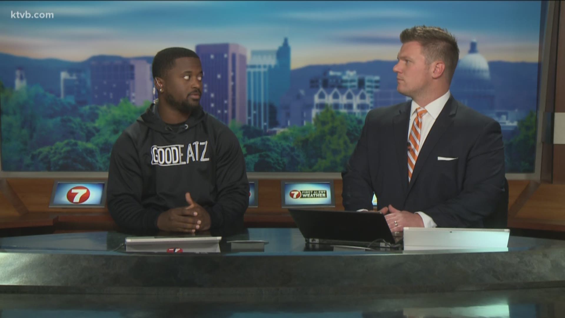 Former Boise State wide receiver Shane Williams-Rhodes sits down with Jay Tust to discuss how he and other Broncos players are reacting to news of Fields' attack against a police officer in Georgia.