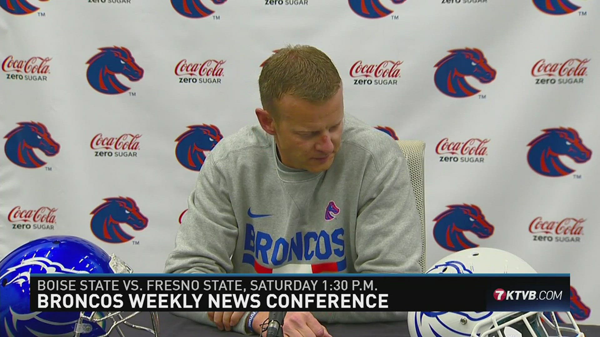 Boise State coach Bryan Harsin discusses playing Fresno State in back-to-back weeks.