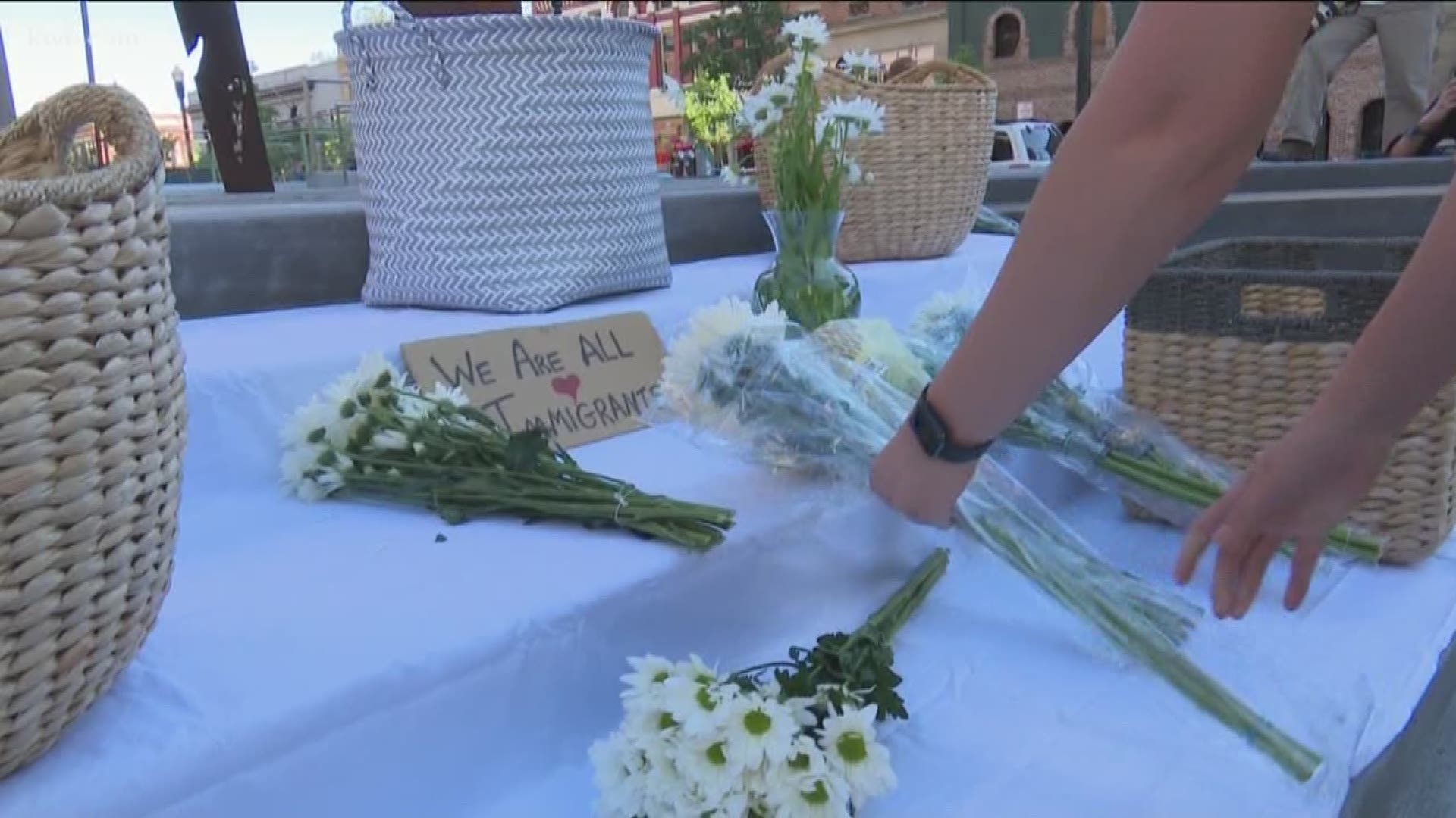 There was a huge turnout Monday as people made their way to Boise City Hall's front steps to show their support for the victims of a mass stabbing in Boise.