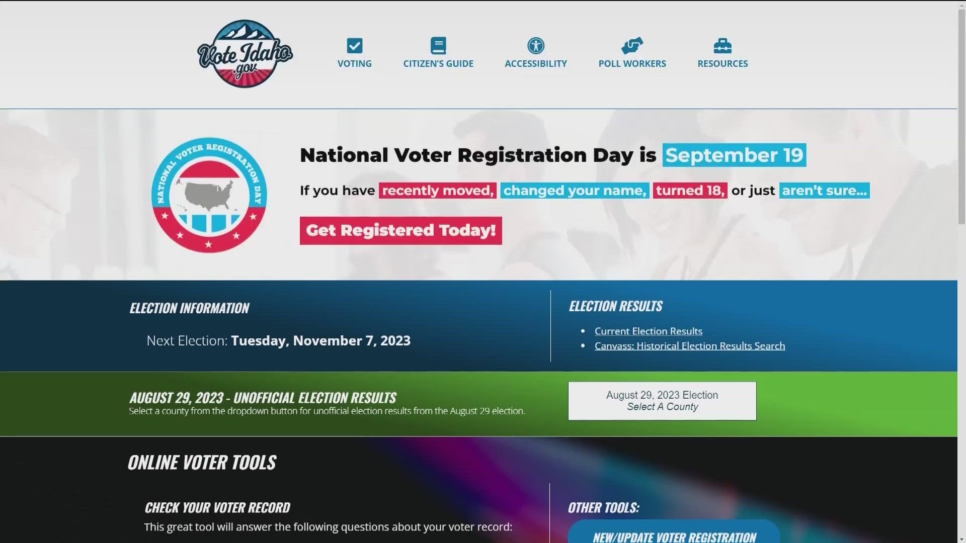 Governor Brad Little signed an official proclamation recognizing the national holiday, encouraging all people in Idaho to register to vote.