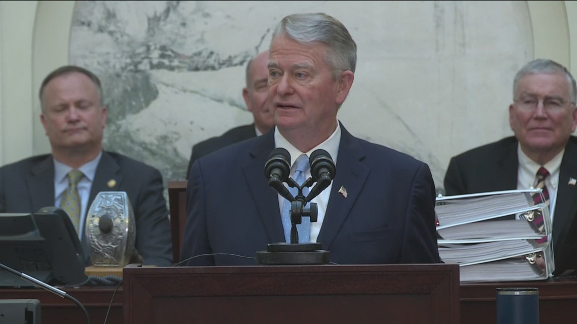 Idaho governor proposes cuts to balance budget in annual State of the State address