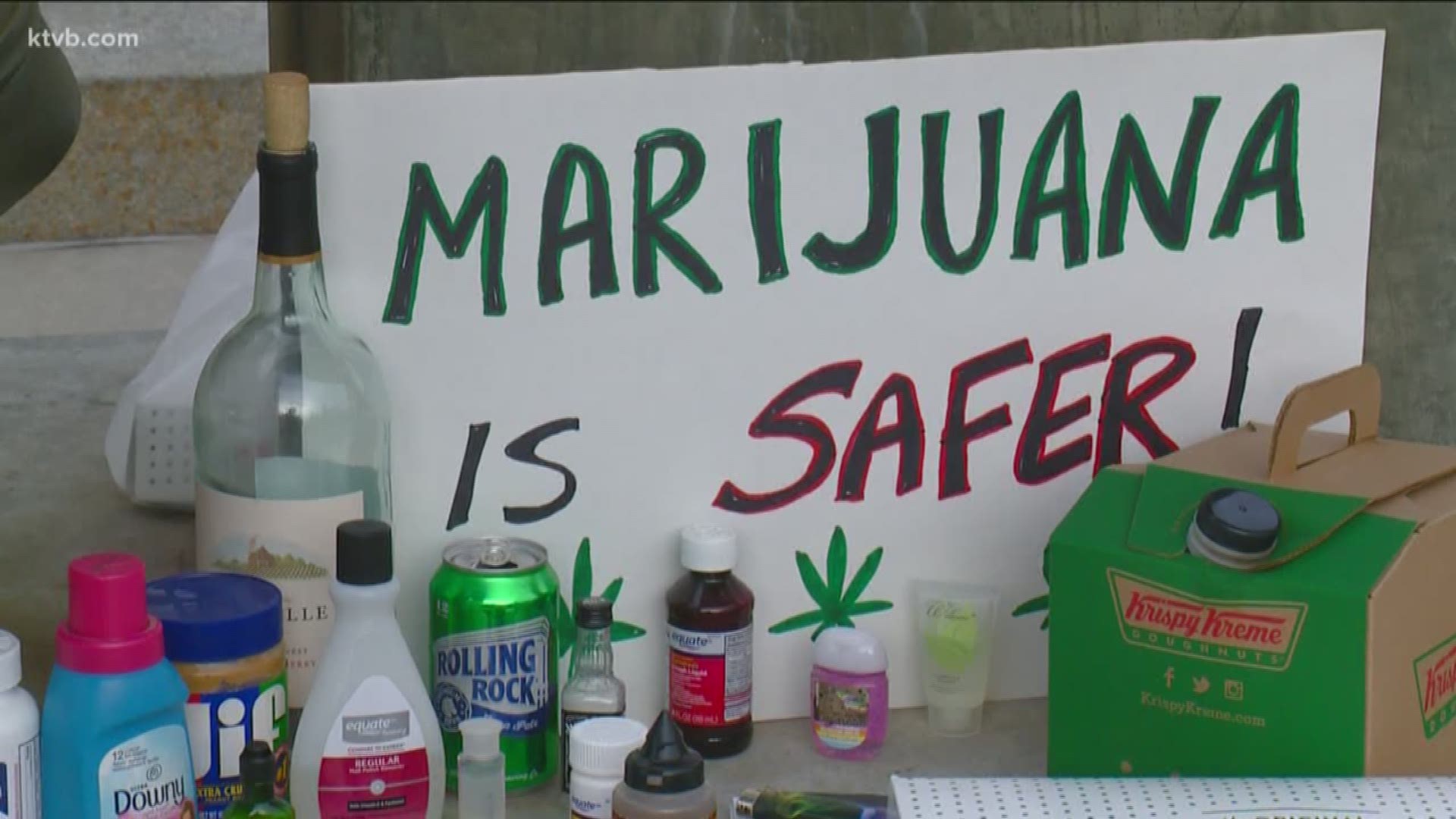Advocates from Legalize Idaho and Idaho Moms for Marijuana gathered at the State Capitol to call for the legalization of marijuana.