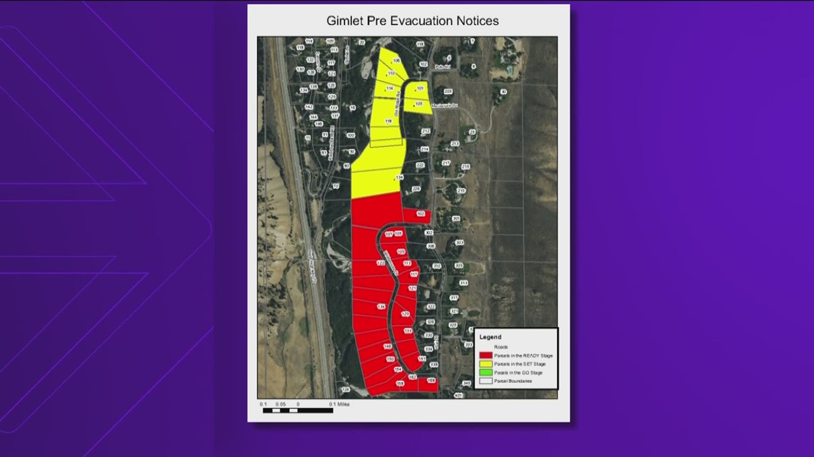 Pre-evacuation notice issued for Gimlet area