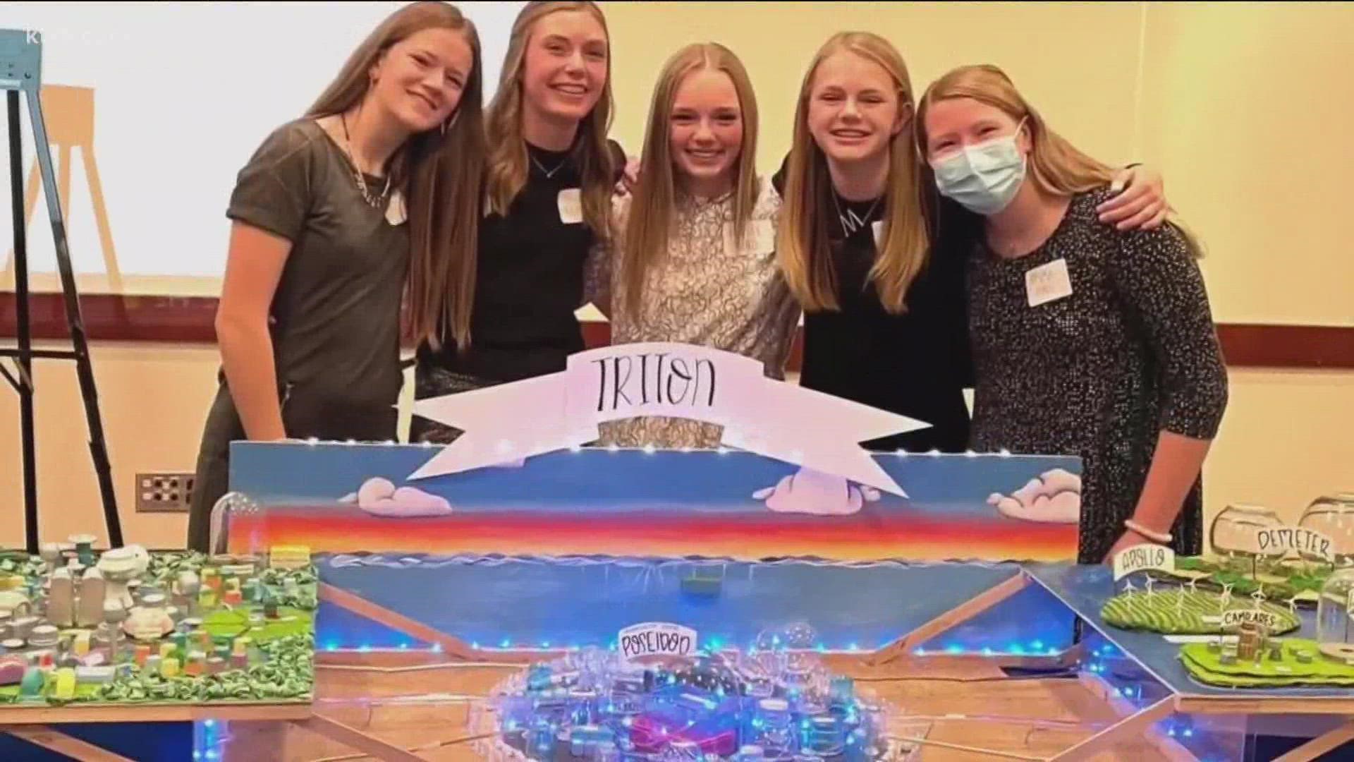 The team of five Heritage 8th graders won the Idaho Regional Future City Competition in February. Two Hubble Homes employees mentored the team during competitions.