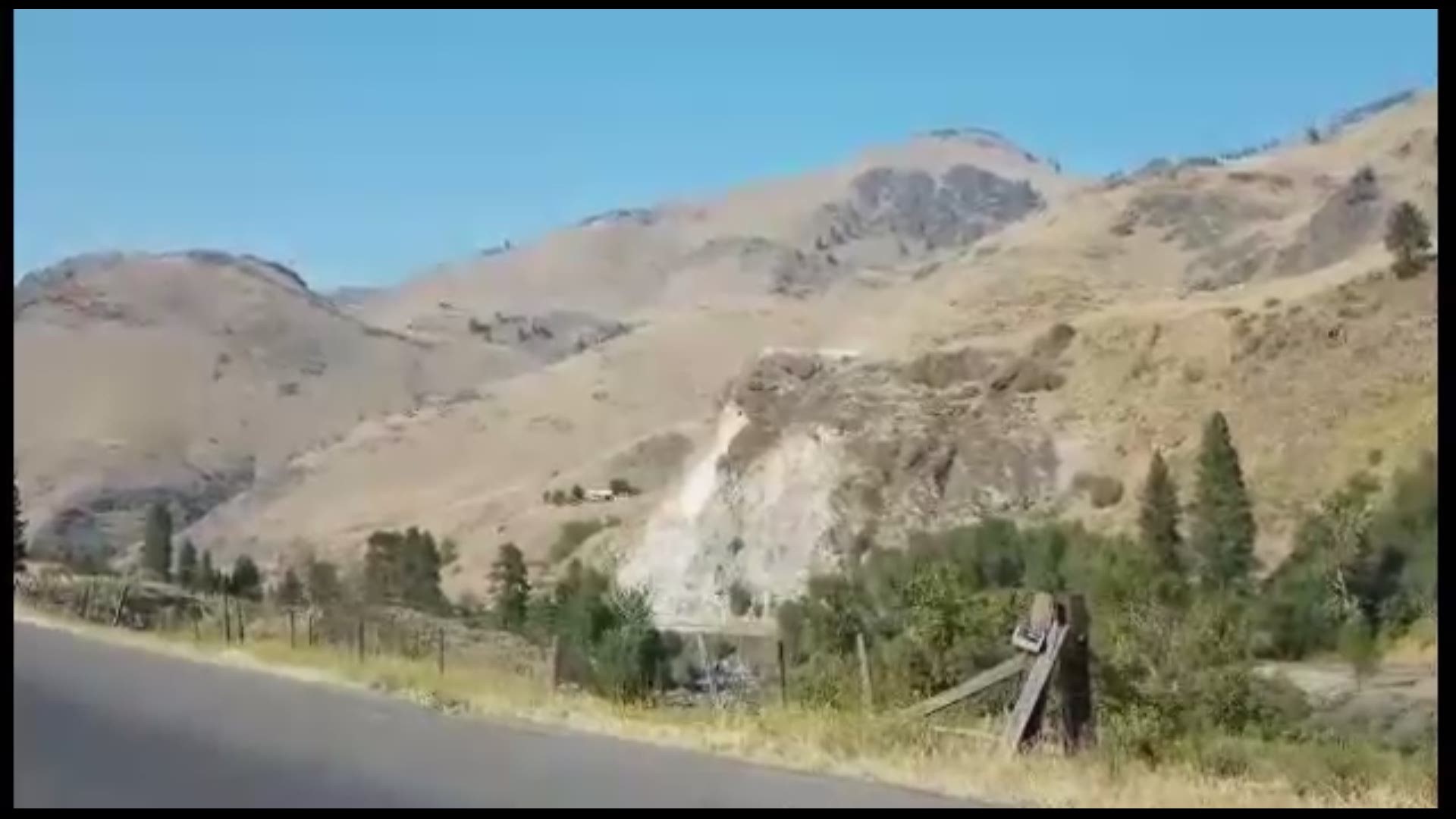 The Idaho Transportation Department says blasting to remove unstable material from the US 95 slide south of Riggins Friday evening was successful.