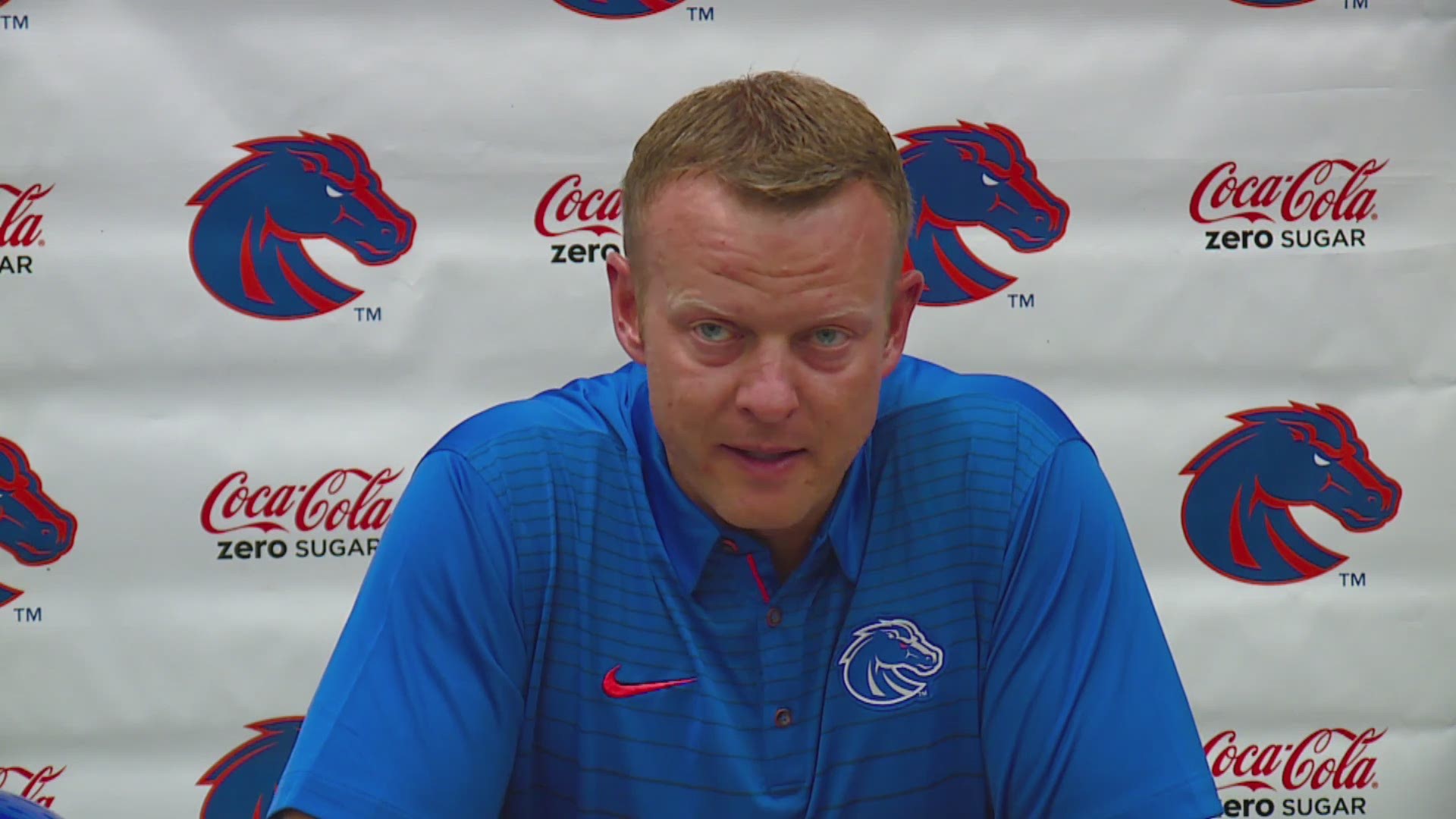 Boise State coach Bryan Harsin held a press conference on Thursday, a day before his team starts fall camp.