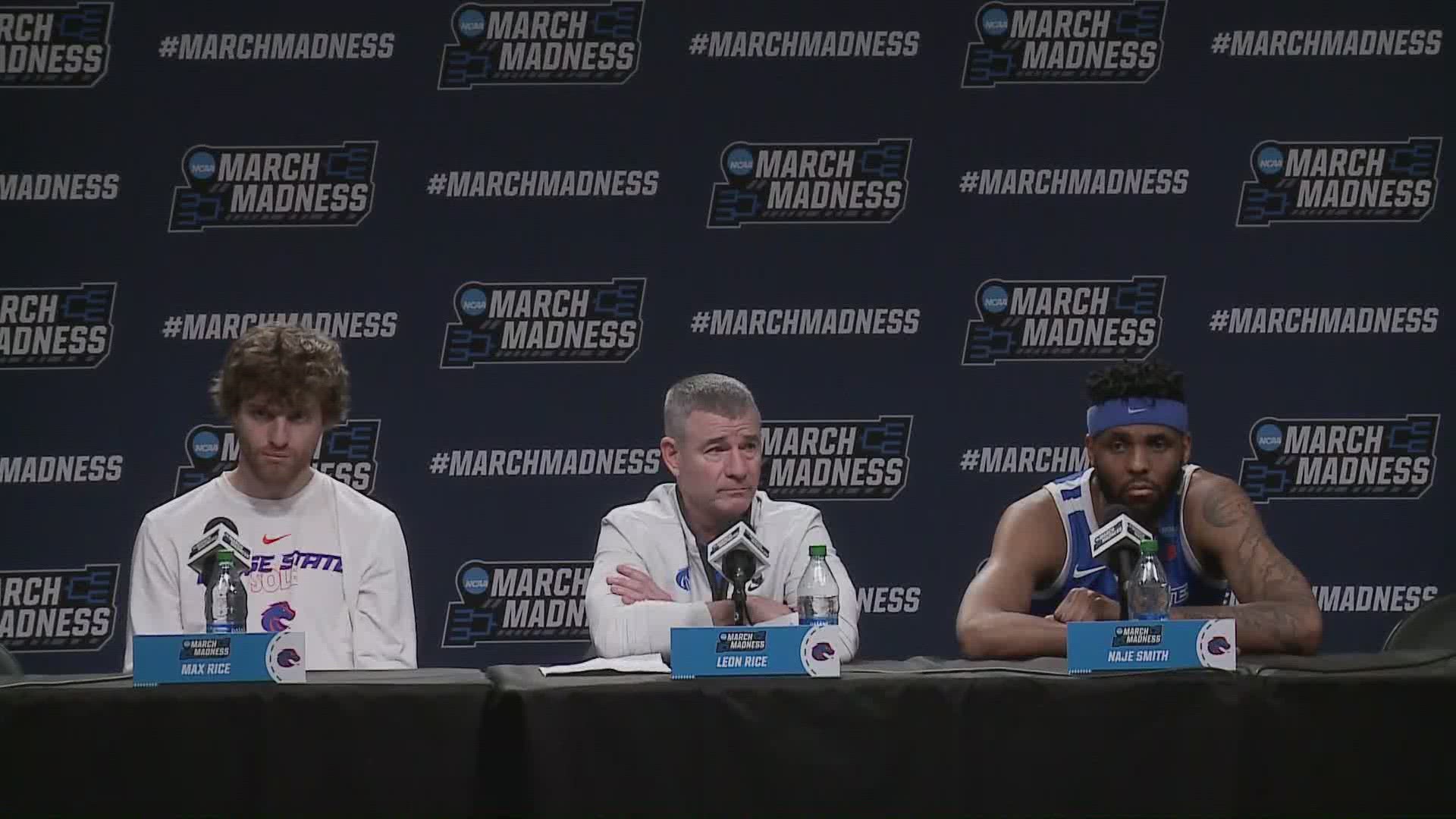 Hear from an emotional Leon Rice, Max Rice and Naje Smith following Thursday's 75-67 loss to Northwestern in the first round of the NCAA Tournament.