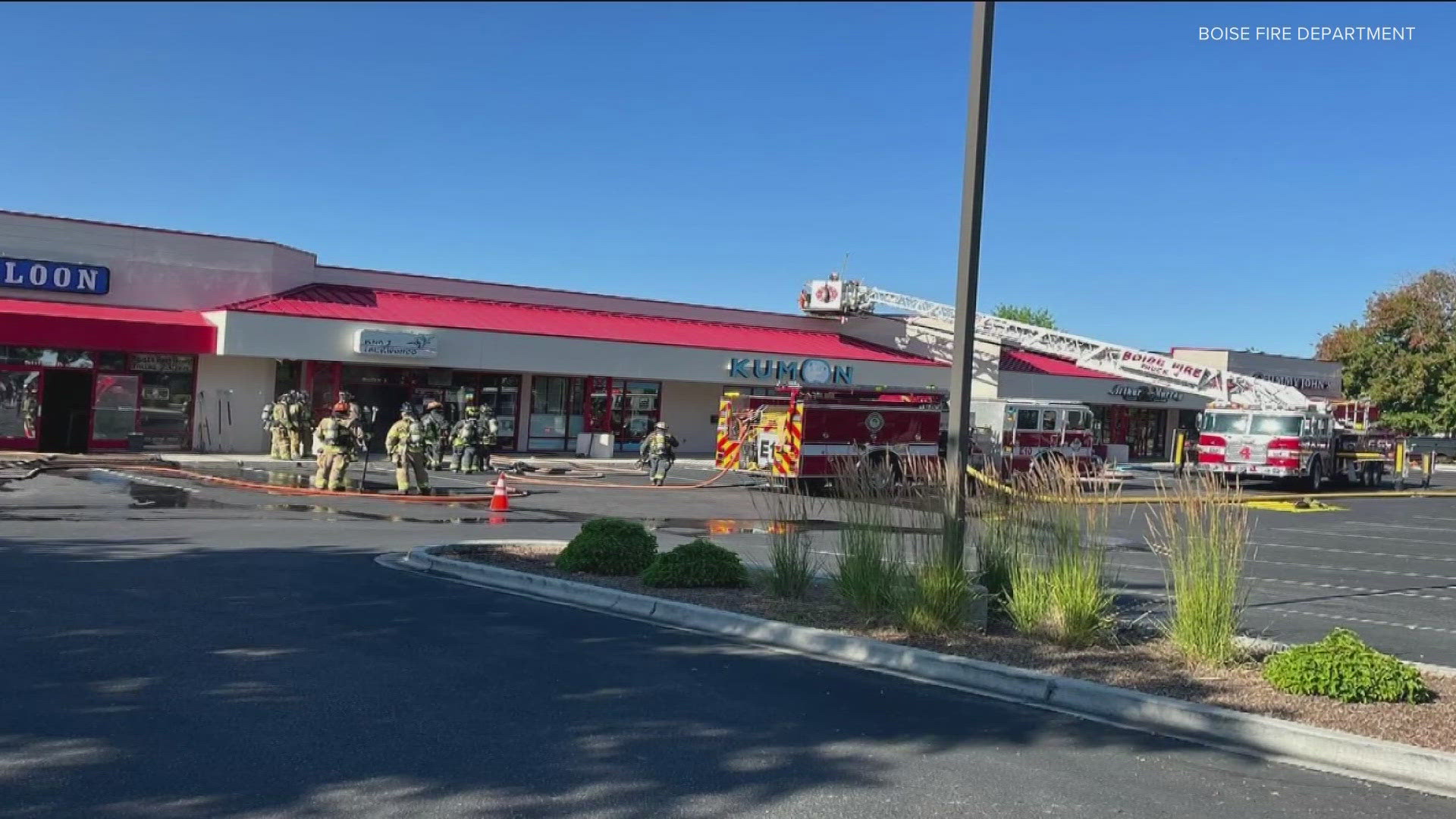 Boise Fire said no one was hurt but the business on Chinden Blvd. has extensive damage.