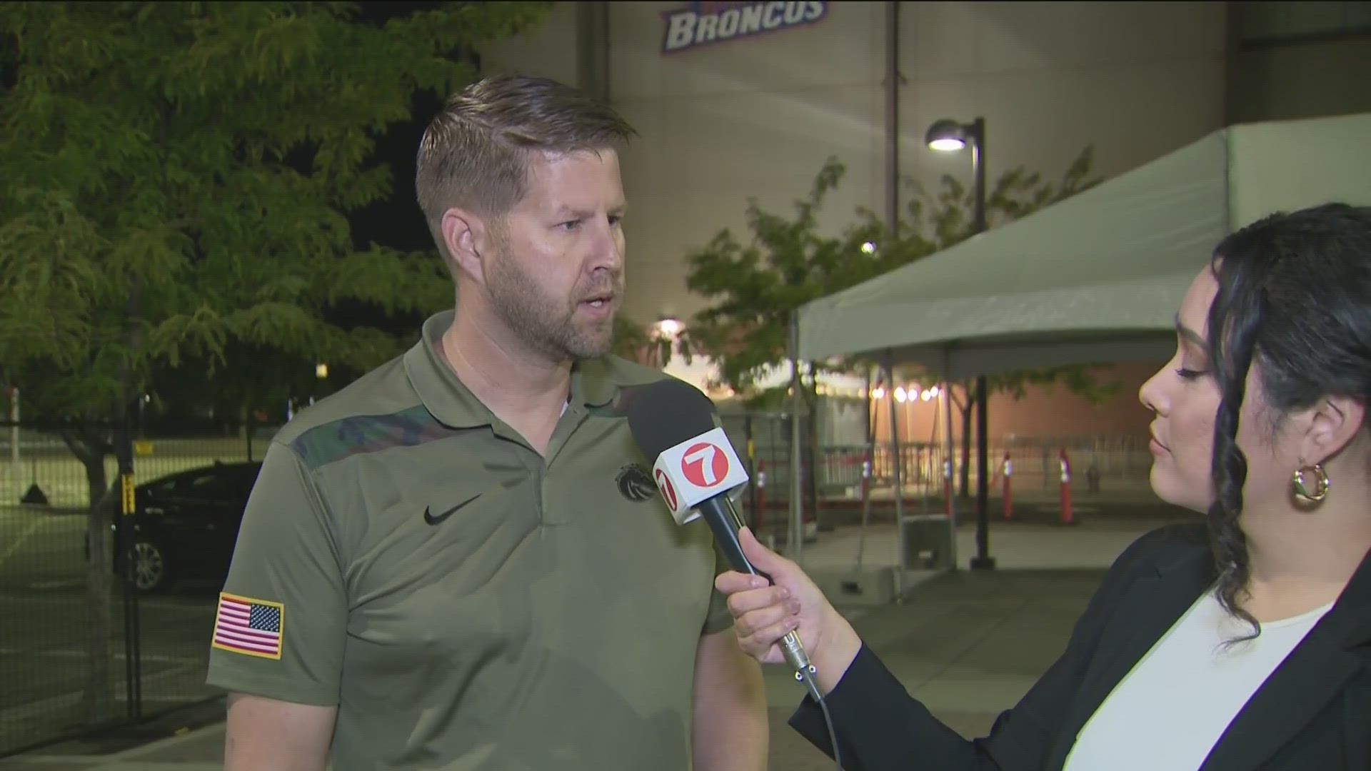 Senior Associate Athletic Director of Operations and Governance, Nathan Burk, joins KTVB's Brenda Rodriguez to discuss entry procedures for Bronco football games.