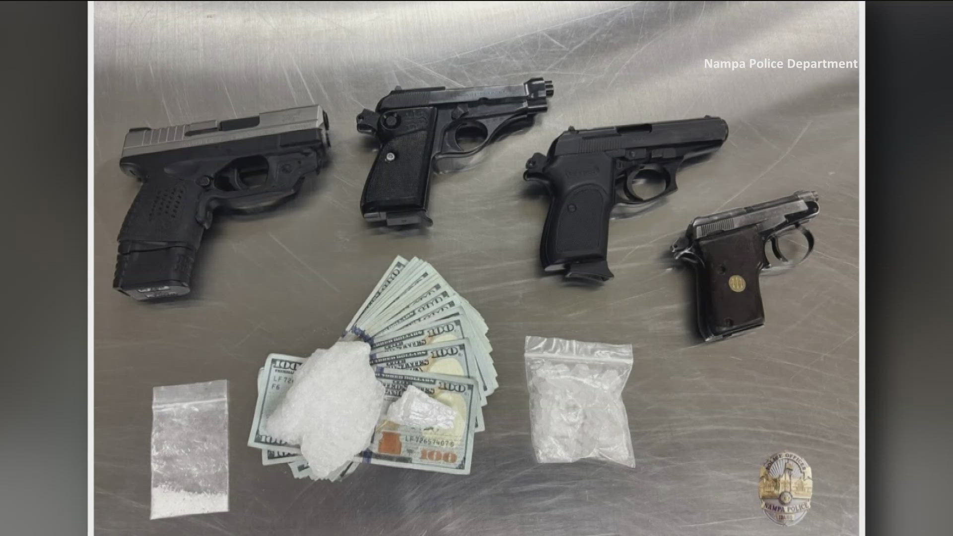 Eight arrested after Nampa Police seize drugs, guns and cash | ktvb.com