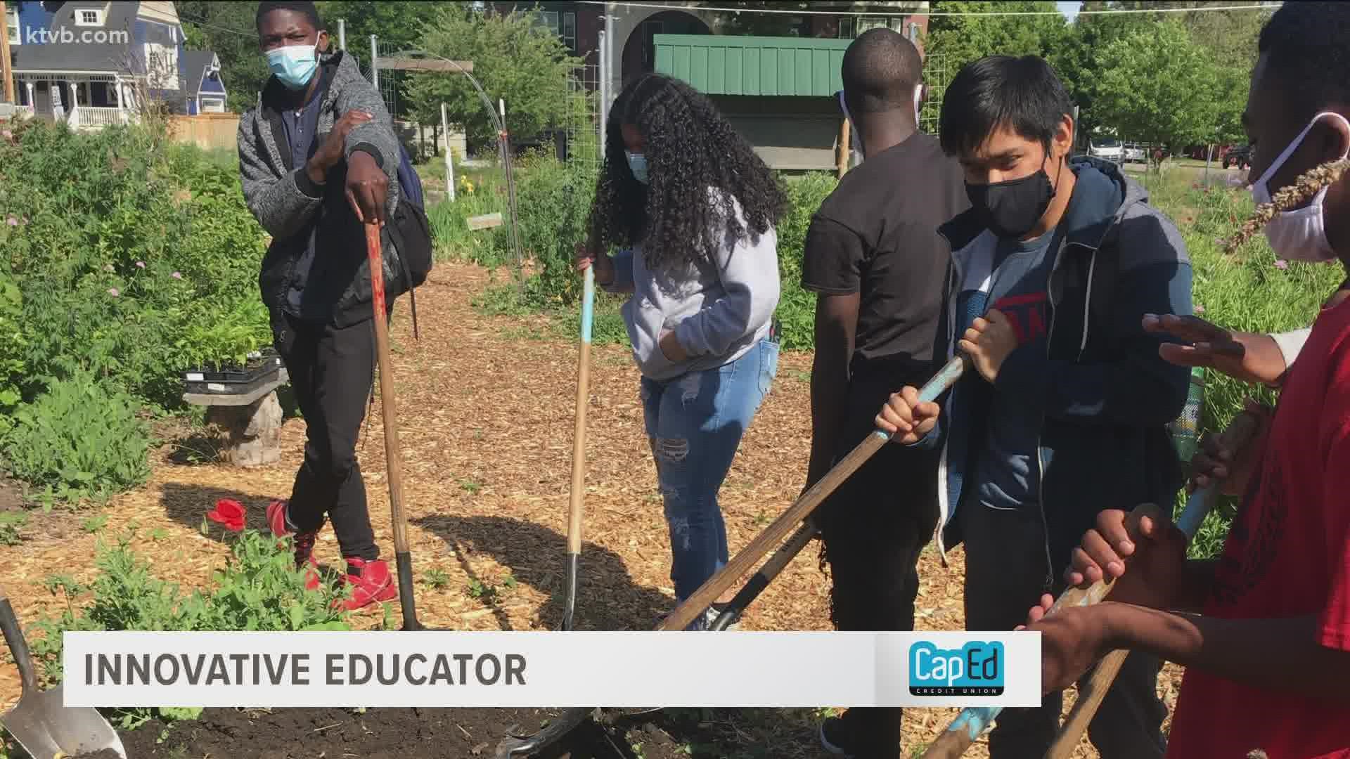 The 'Downtown Teaching Farm' lets kids get dirty as they learn hands-on lessons about the science of growing.
