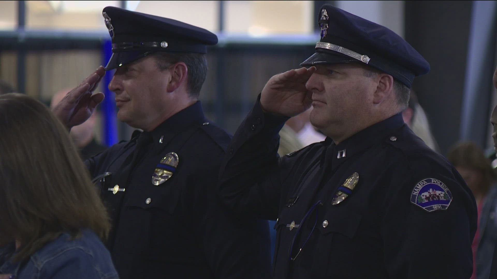 Friday's 12th annual memorial ceremony included a police motorcade, posting of the colors and the reading of the names of fallen officers from across the state.