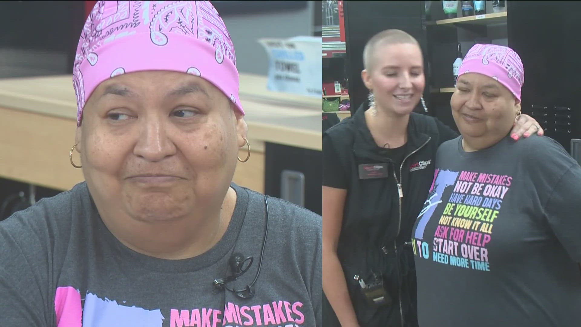 Lorraine Hernandez is battling cancer. When her hair started to fall out, she decided to shave it off. In solidarity, her stylist shaved her hair off too.