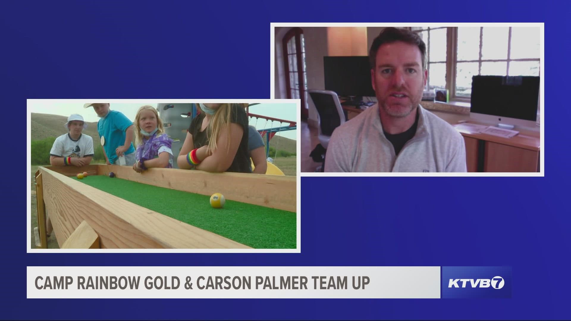 Carson Palmer is serving as spokesperson for Camp Rainbow Gold's capital campaign to build Idaho's first medical camp for kids diagnosed with cancer.