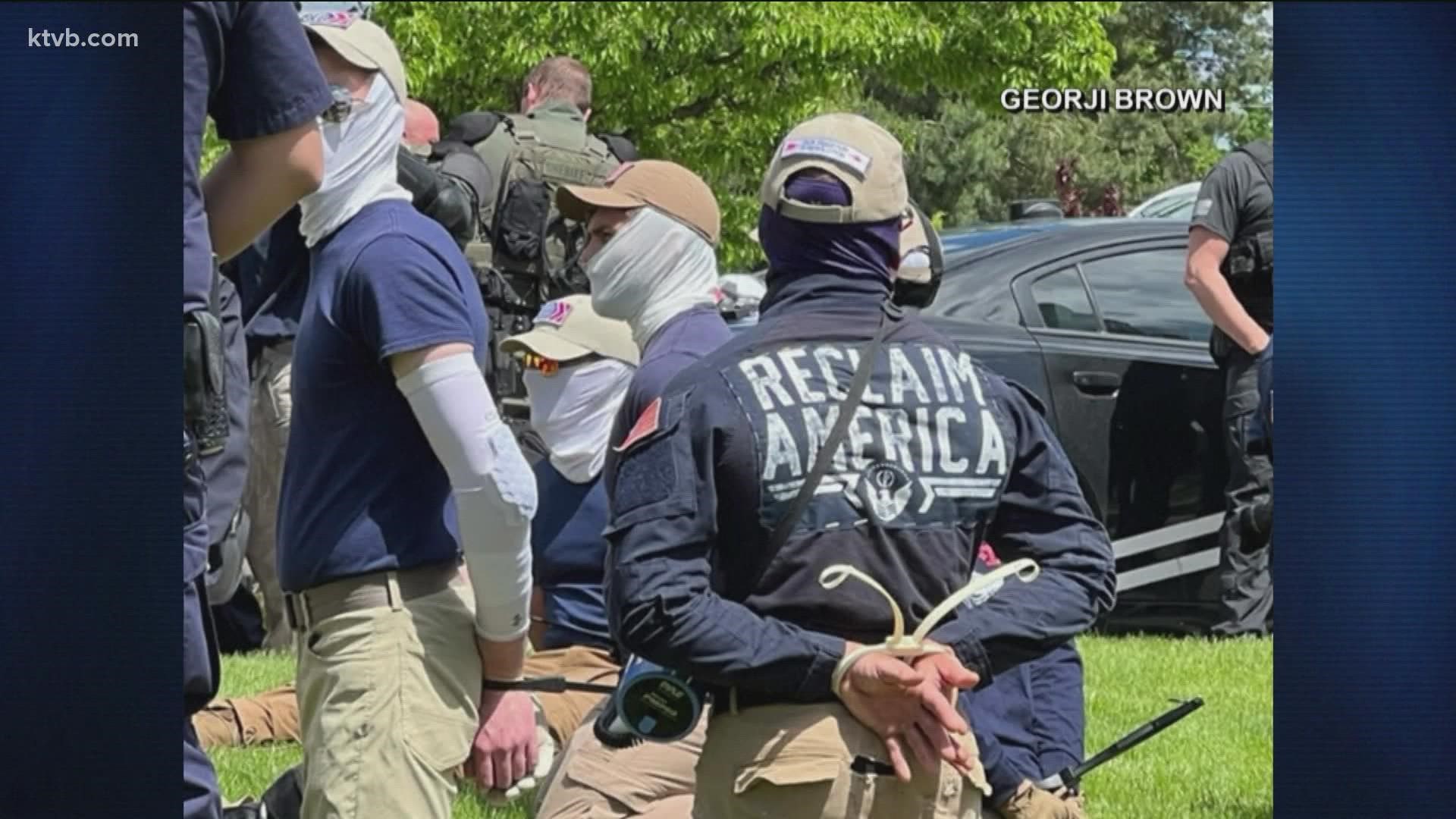 According to a program manager, it shouldn't be a surprise that the Patriot Front Group showed up in Idaho on Saturday. They have a history of doing things like this