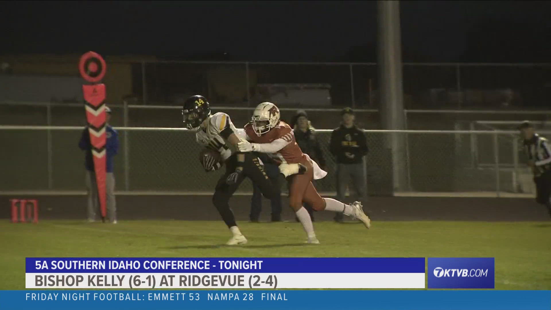 No. 1 Bishop Kelly (7-1) remains unbeaten in 5A SIC play after earning a 38-29 win in a battle with Ridgevue (2-5) on Friday night.