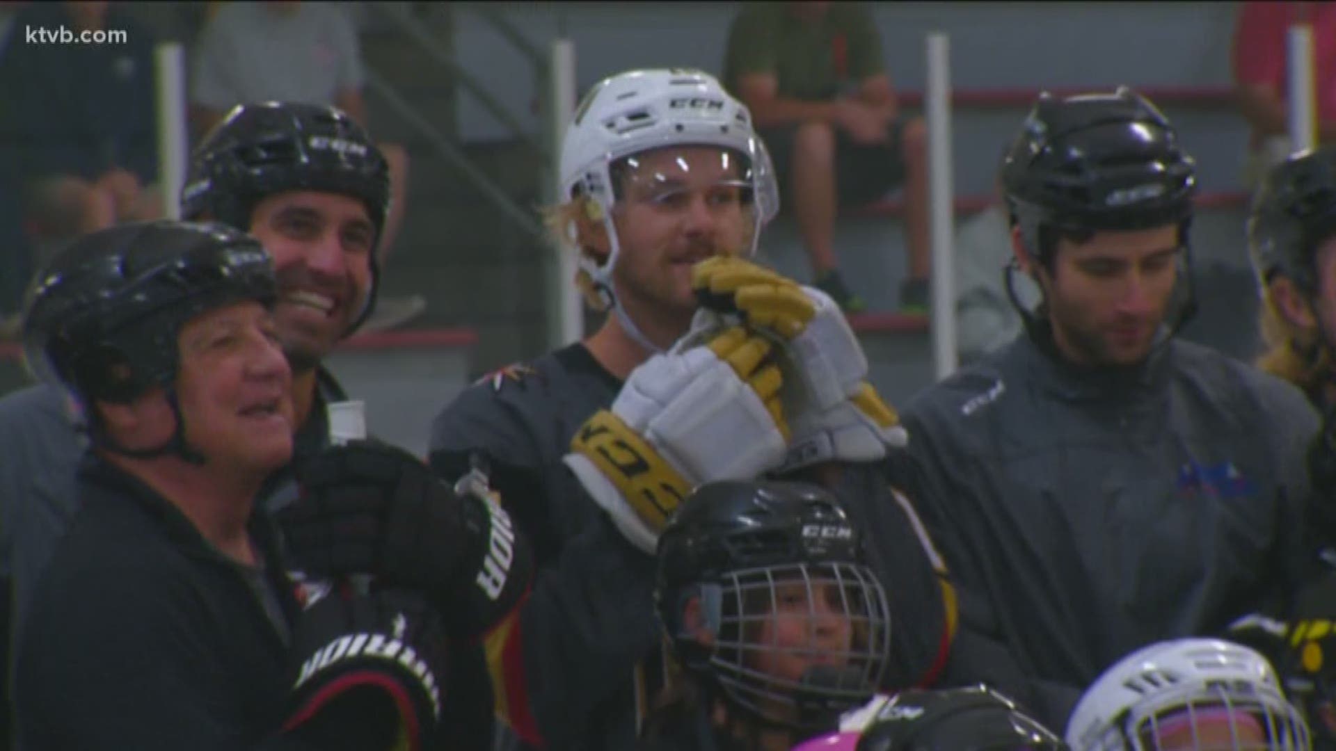 Members of the Vegas Golden Knights visited Idaho Ice World Tuesday.