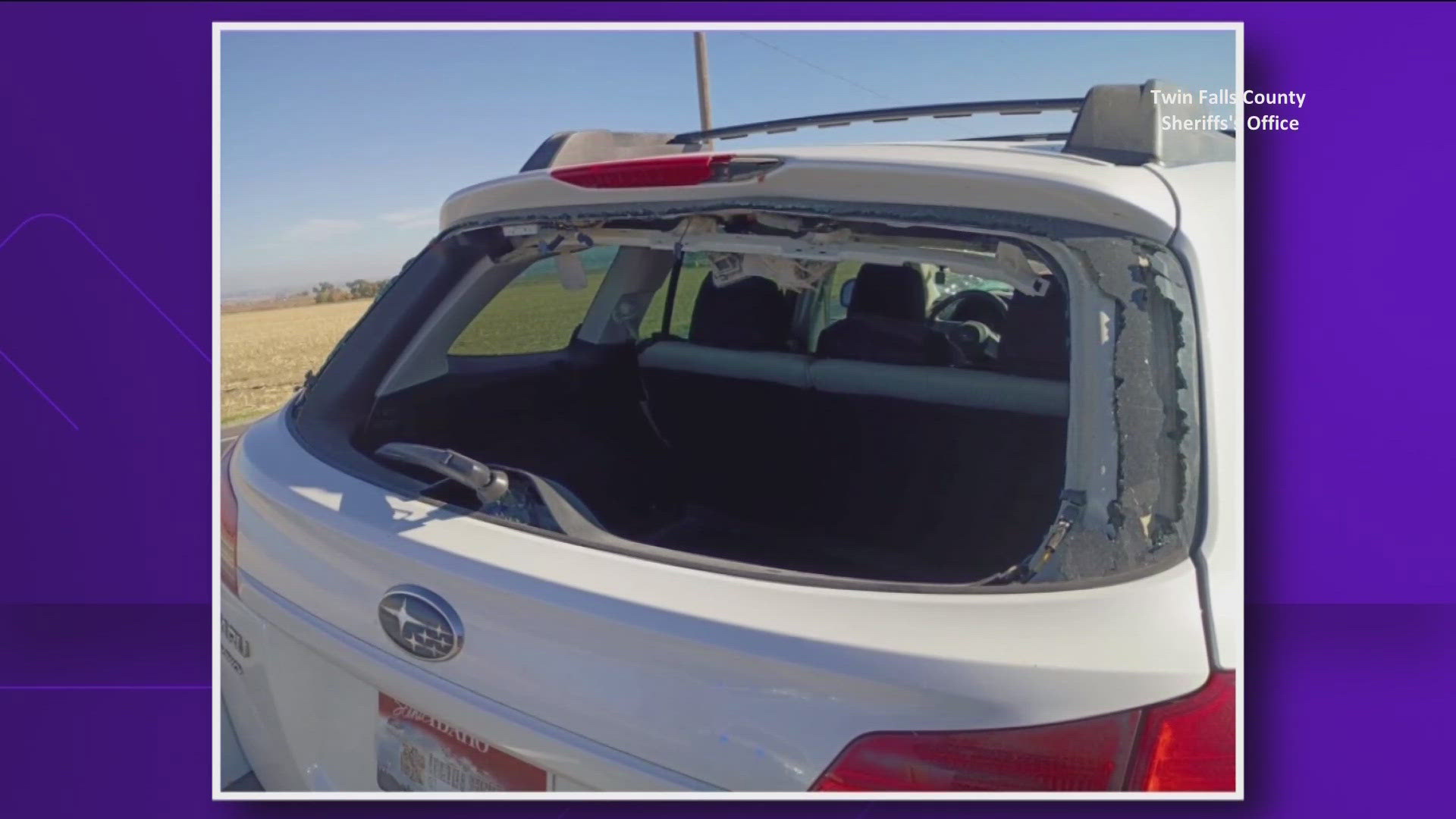 A driver had a close call Thursday morning after a rock shot through the vehicle’s front and rear windshields in Twin Falls County.