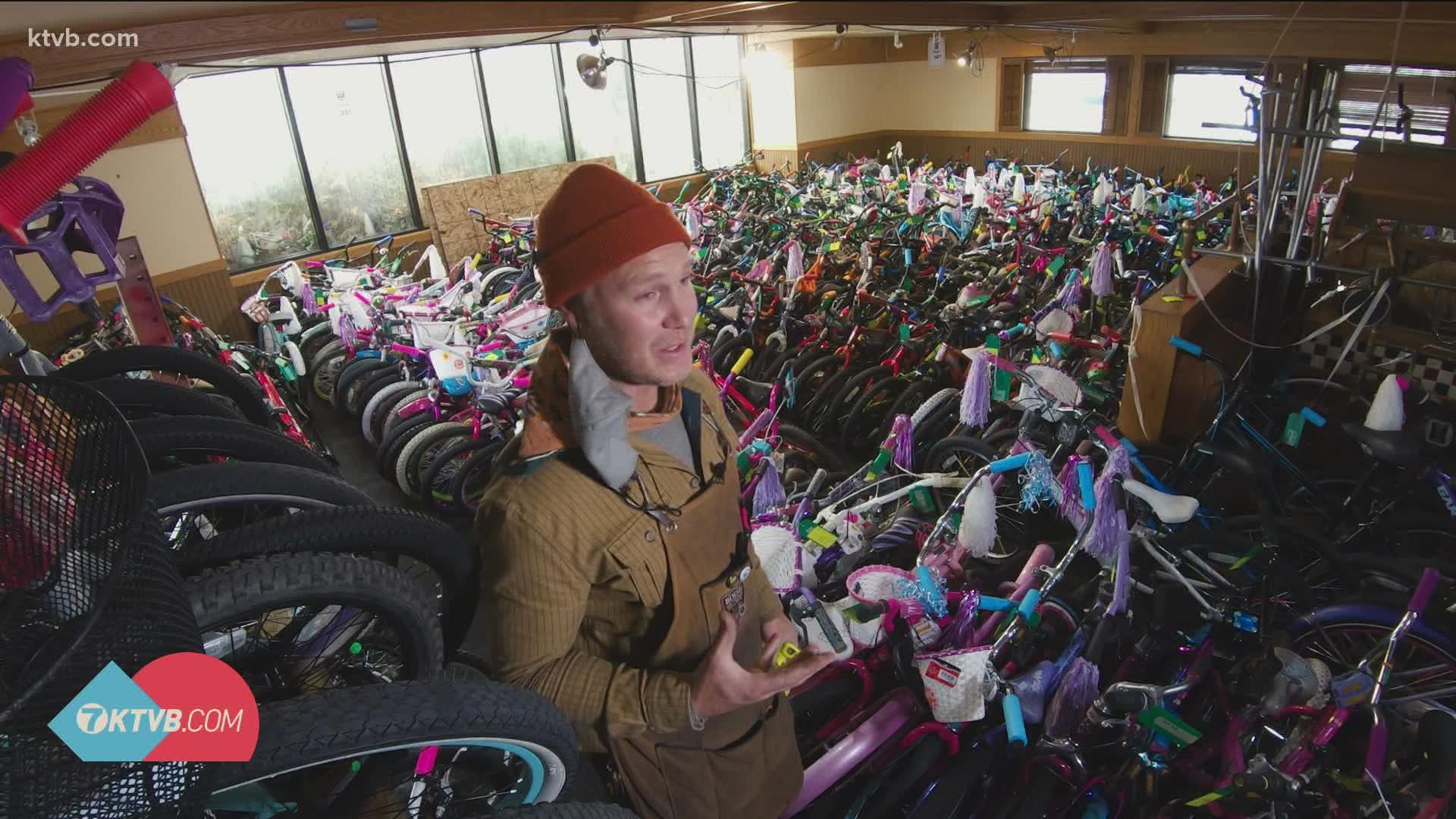 Approximately 700 kids will be getting a bicycle for the holidays from Boise Bicycle Project.