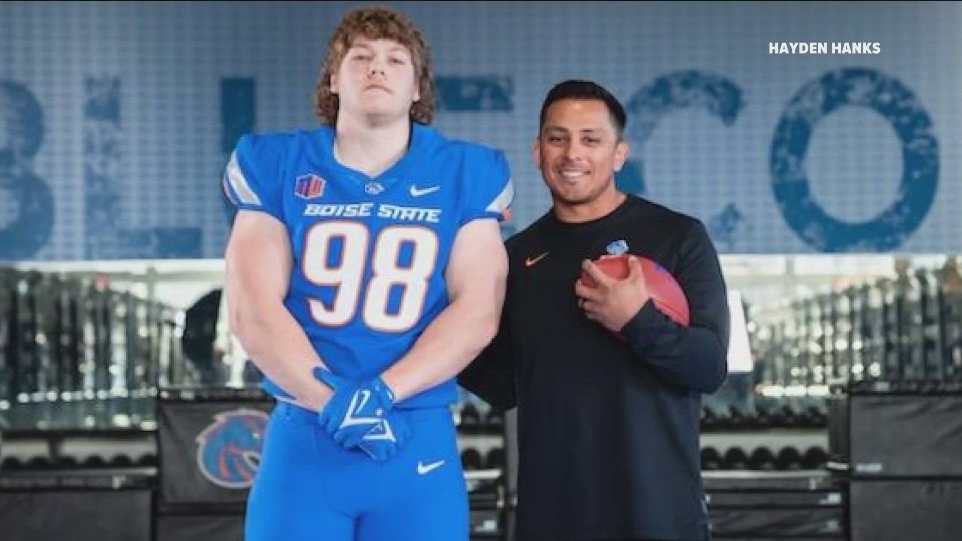 Hayden Hanks – a 6-foot-4, 270-pound defensive lineman out of Montana – is the Broncos first commitment in the 2024 class.