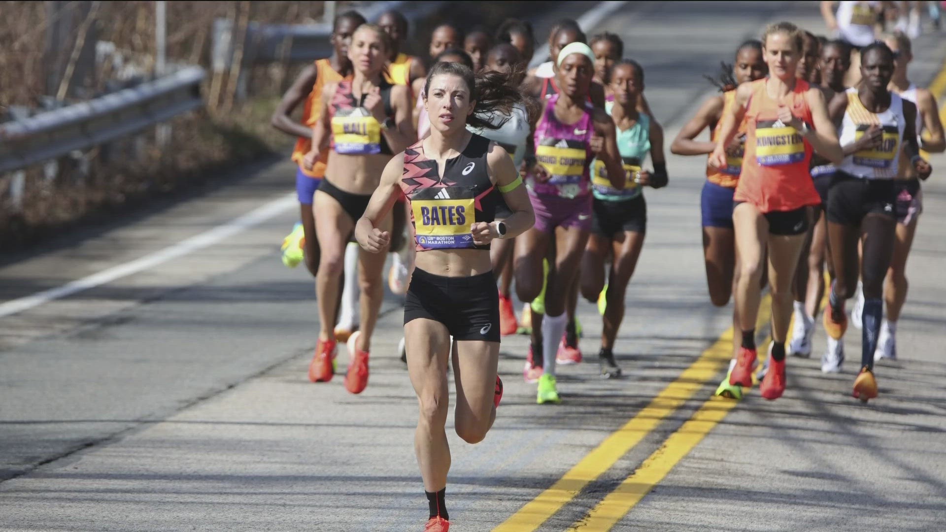 The former Boise State All-American crossed the finish line at 2:27:14, finishing 12th overall among women and first among American women.