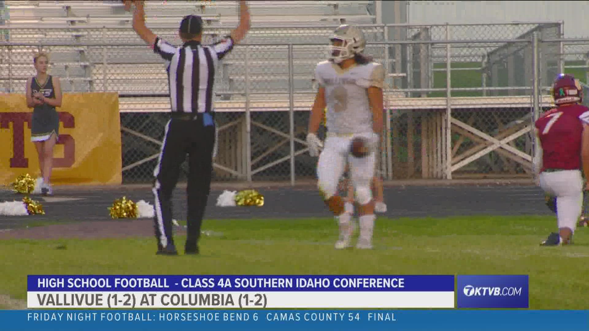 Vallivue's offense rolled Friday night, leading the Falcons (2-2) to a 38-6 Week 4 win over the Columbia Wildcats (1-3).