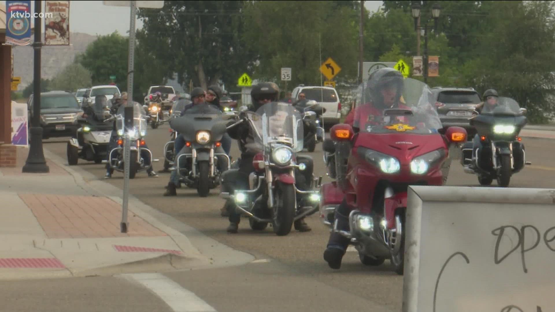 The Treasure Valley Long Riders organized a benefit Saturday called the Bring Monkey Home Poker Ride. All the donations will go towards Michael's family.