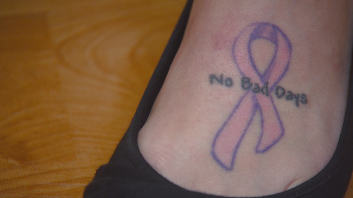 Breast cancer survivors show strength with tattoos
